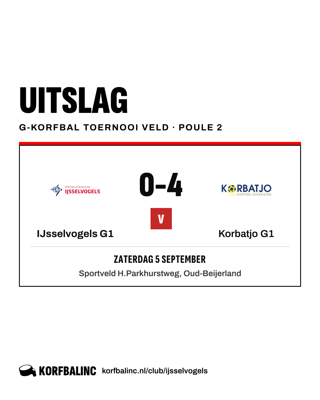 IJsselvogels G1 - Korbatjo G1