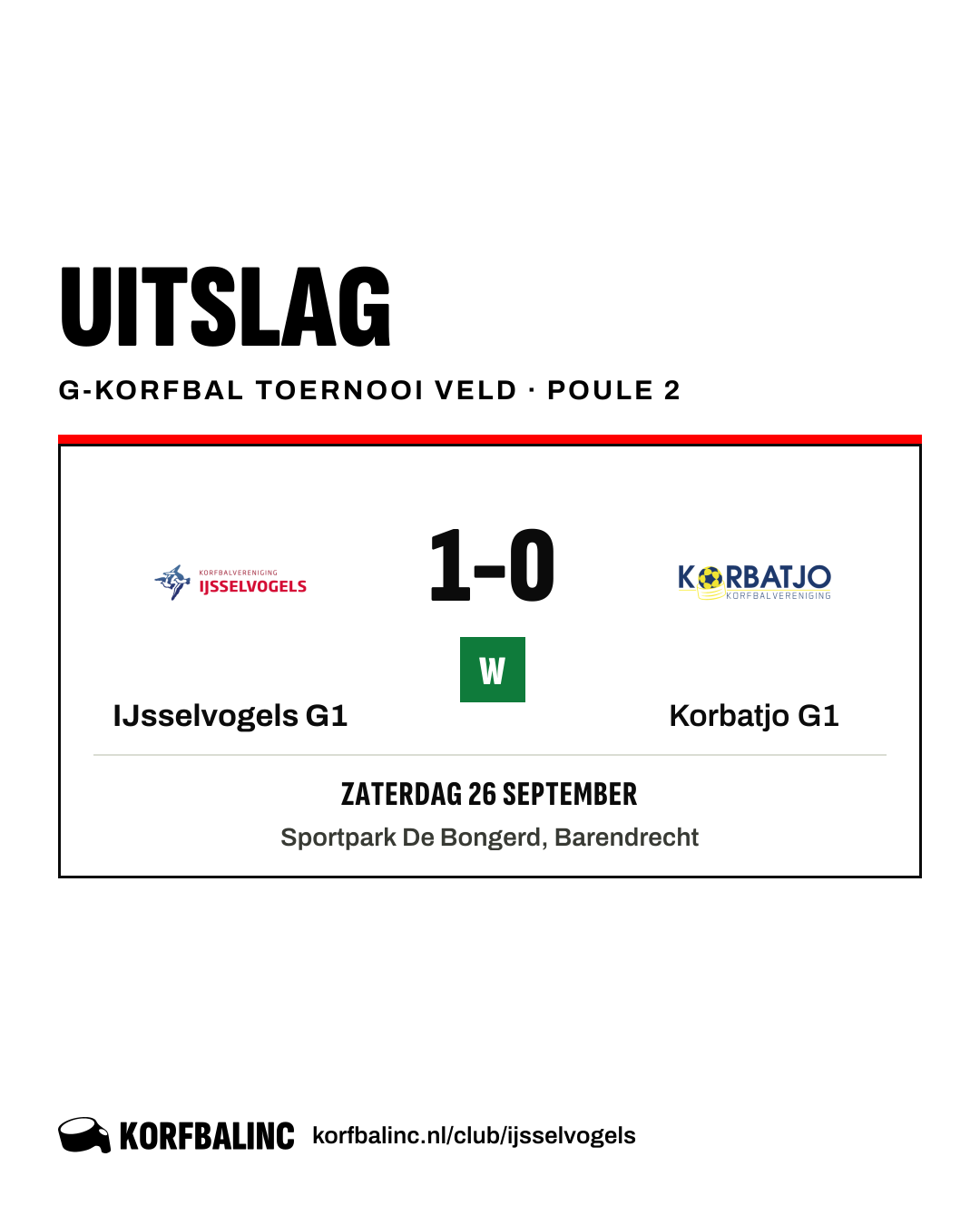 IJsselvogels G1 - Korbatjo G1