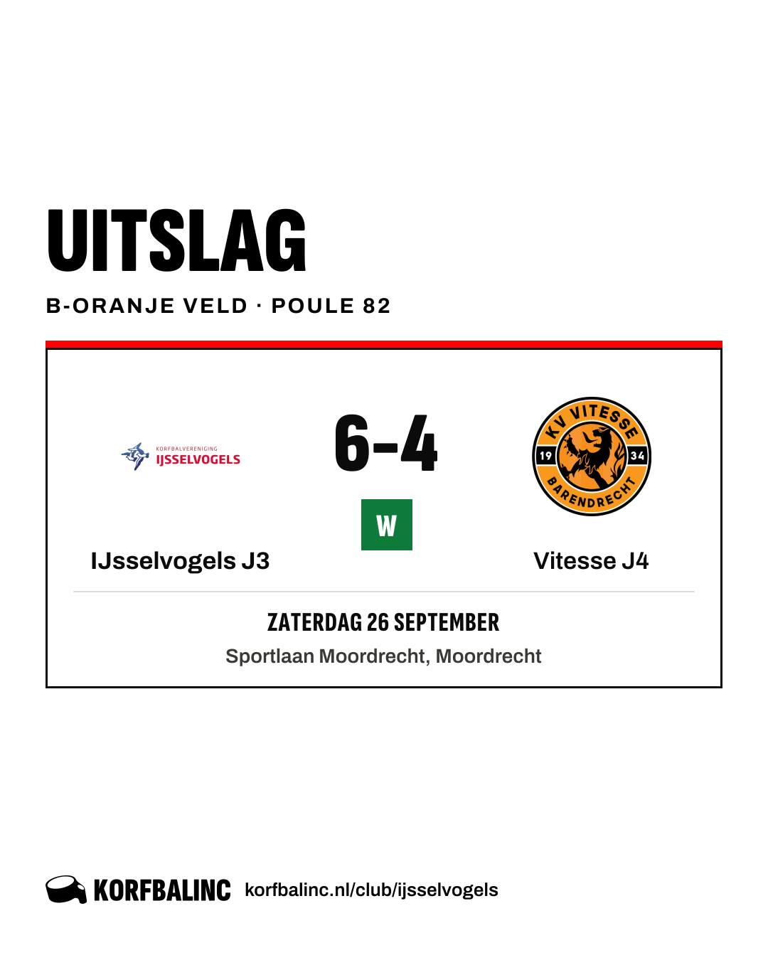 IJsselvogels J3 - Vitesse J4