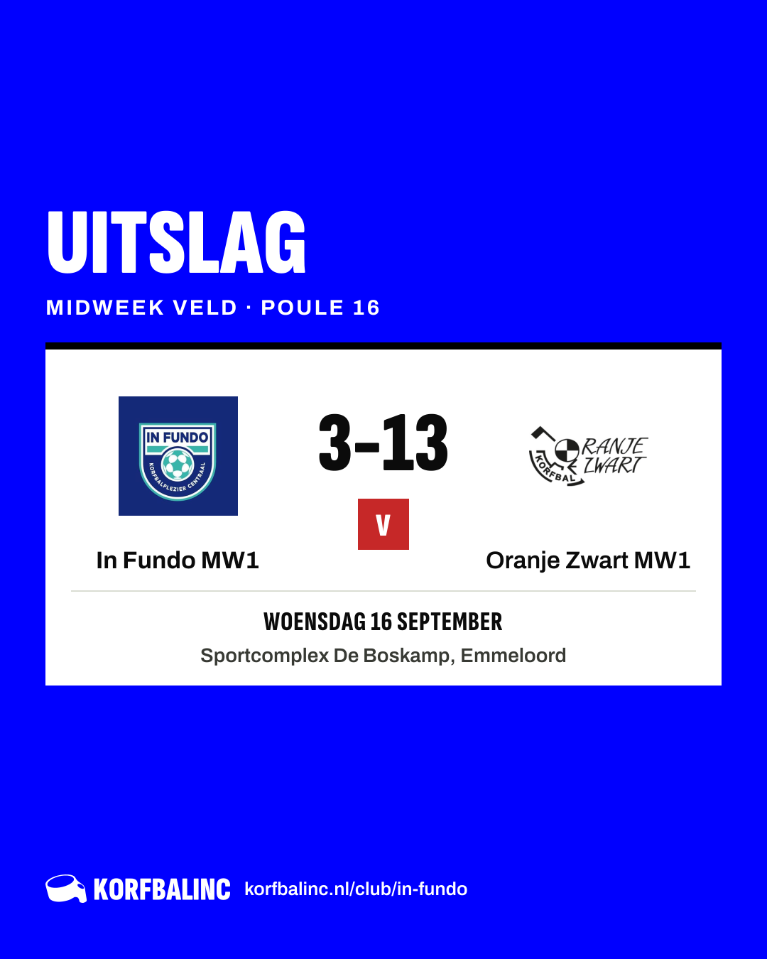 In Fundo MW1 - Oranje Zwart MW1