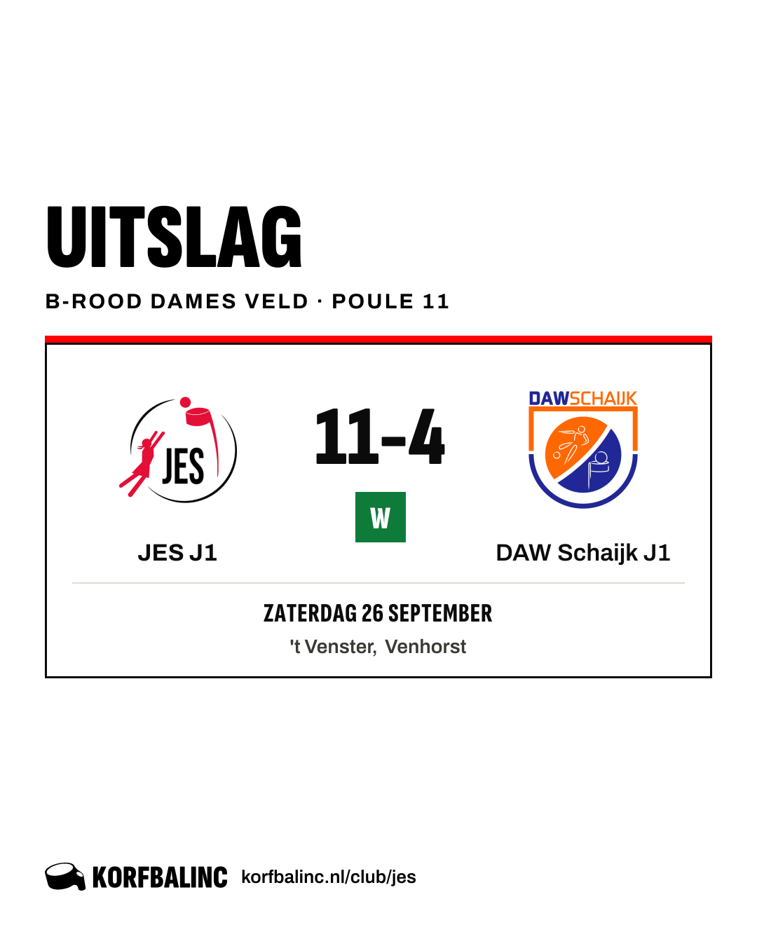 JES J1 - DAW Schaijk J1