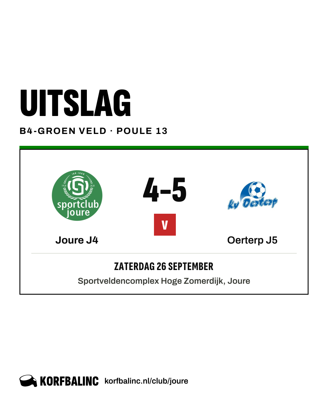 Joure J4 - Oerterp J5