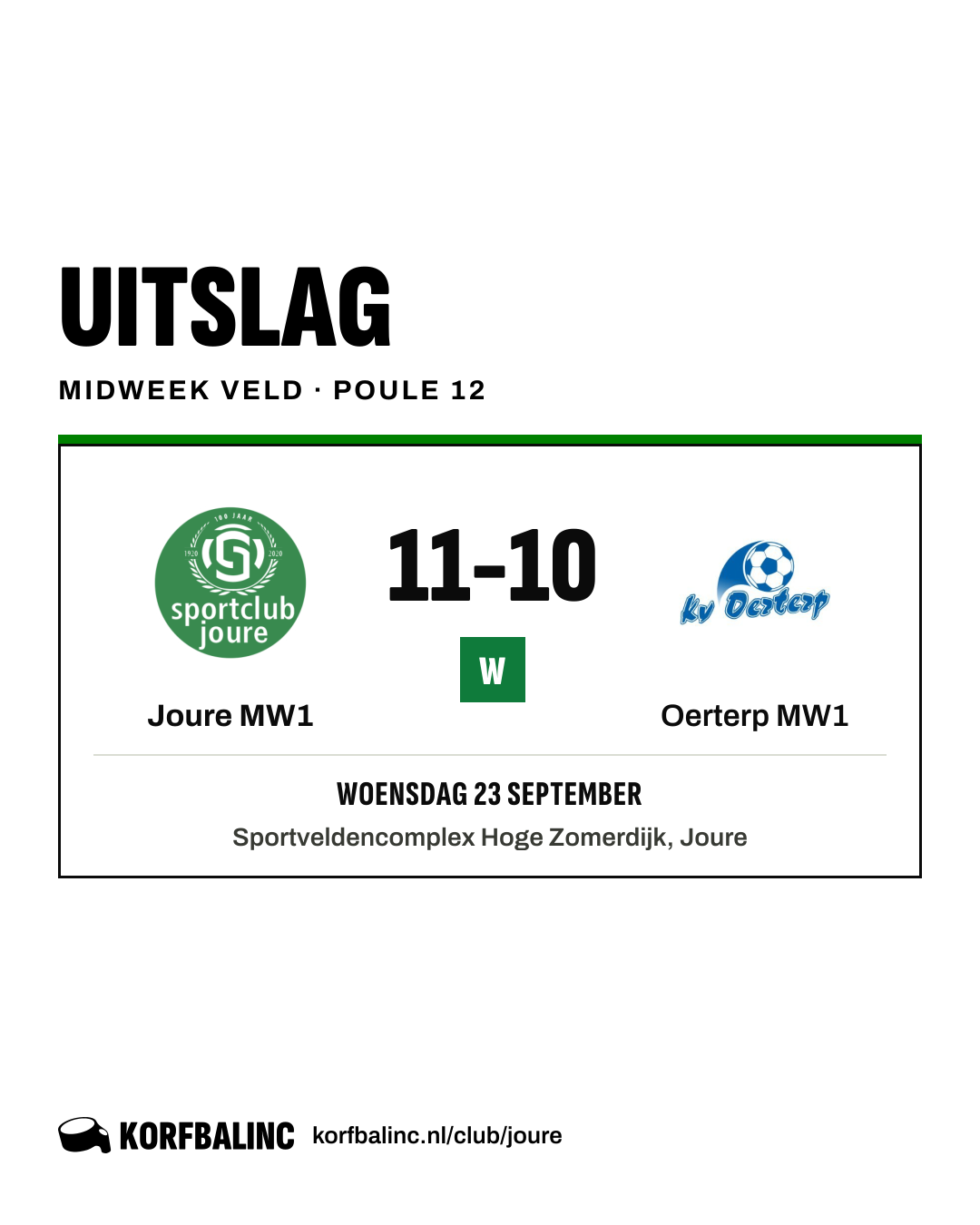 Joure MW1 - Oerterp MW1