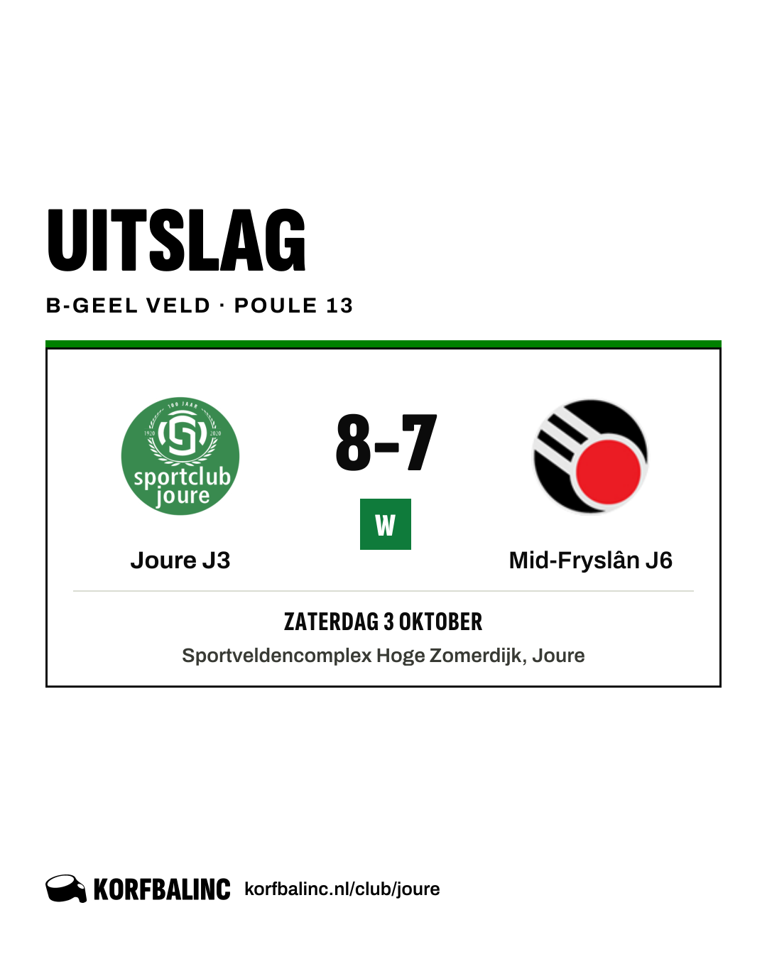 Joure J3 - Mid-Fryslân J6