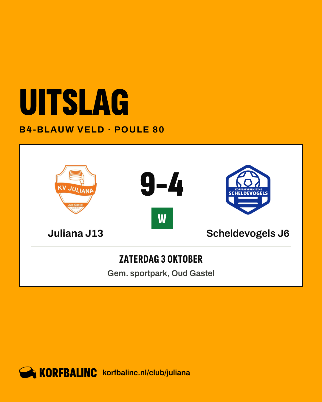 Juliana J13 - Scheldevogels J6