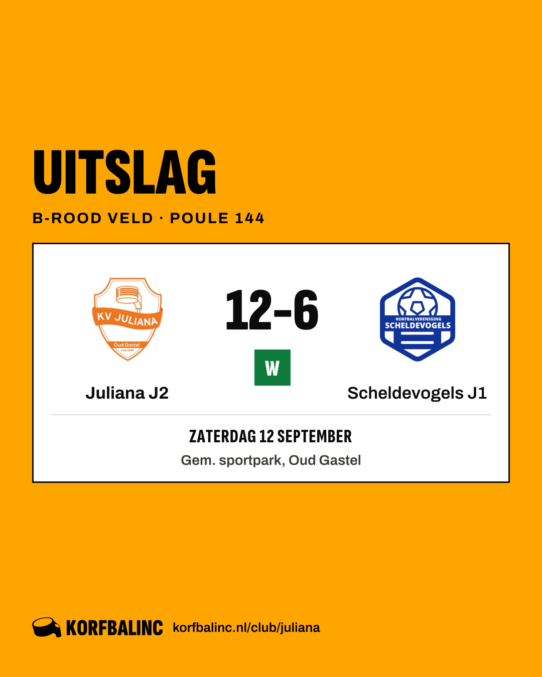 Juliana J2 - Scheldevogels J1