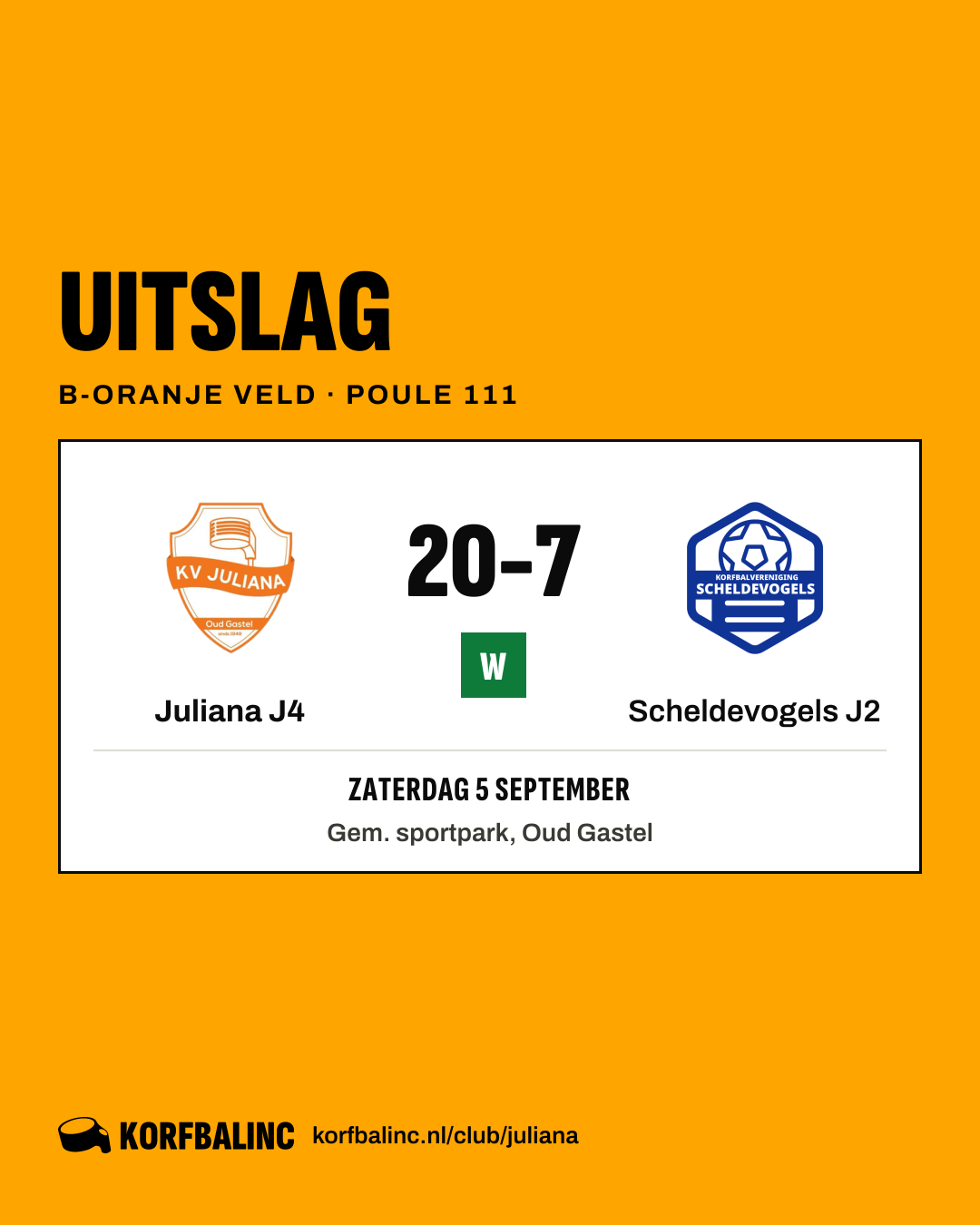 Juliana J4 - Scheldevogels J2