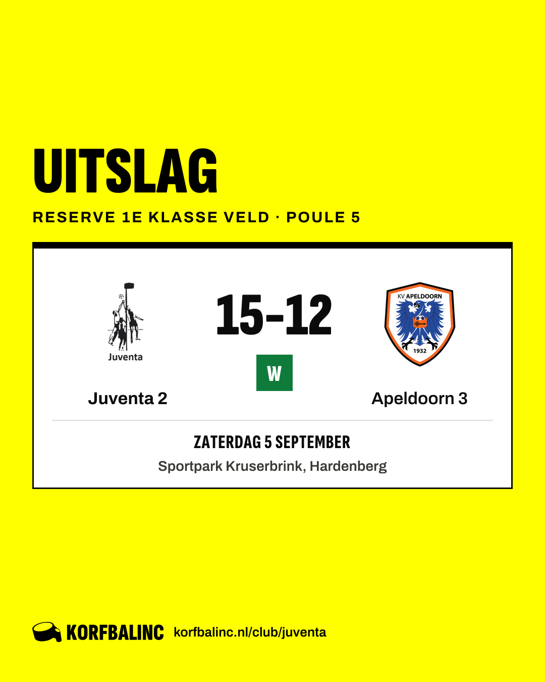 Juventa 2 - Apeldoorn 3