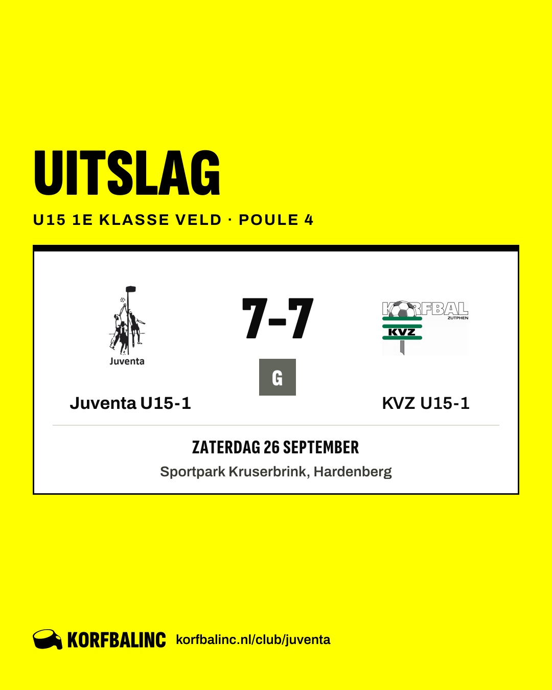 Juventa U15-1 - KVZ U15-1