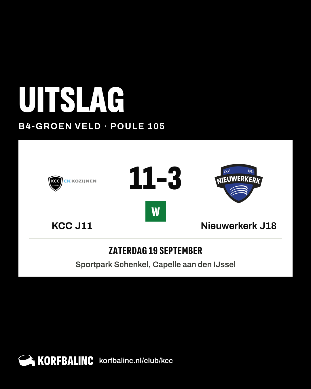 KCC J11 - Nieuwerkerk J18