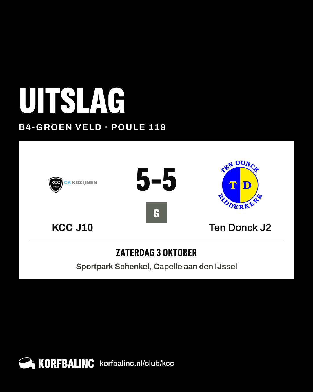 KCC J10 - Ten Donck J2