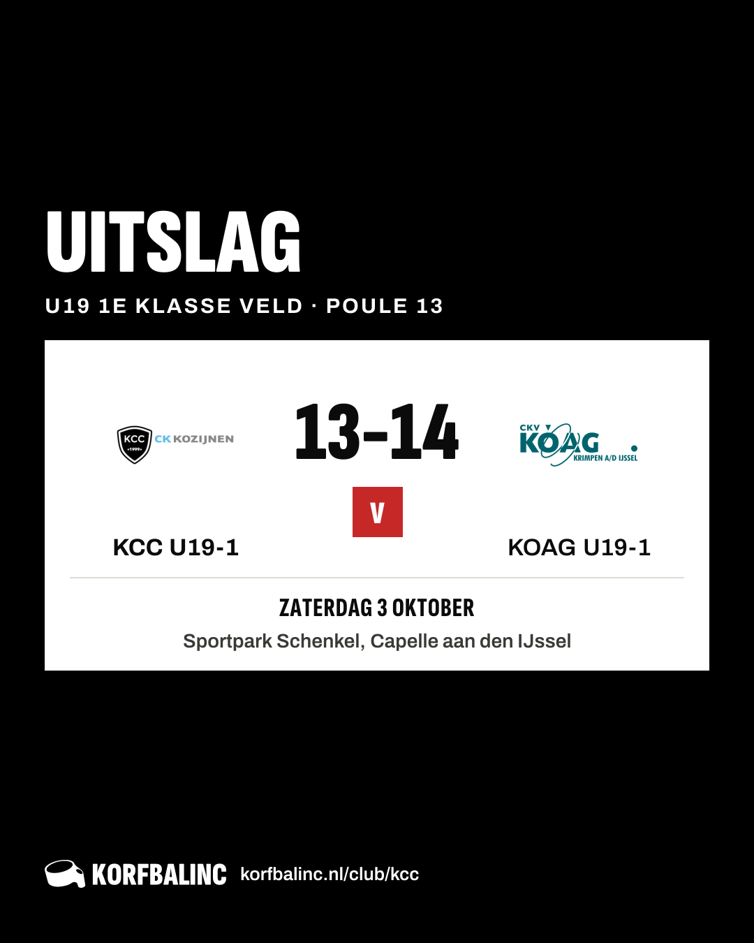KCC U19-1 - KOAG U19-1