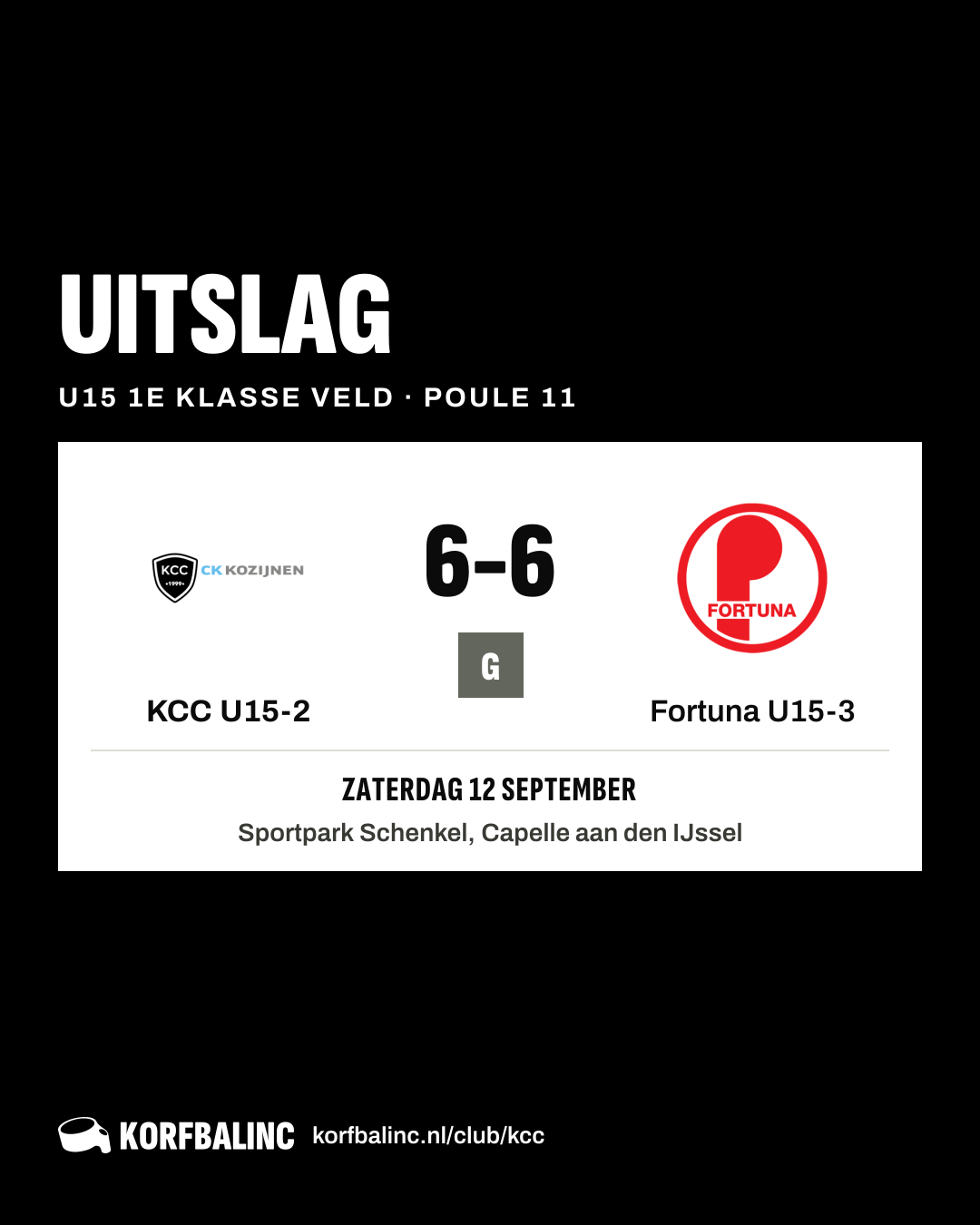 KCC U15-2 - Fortuna U15-3