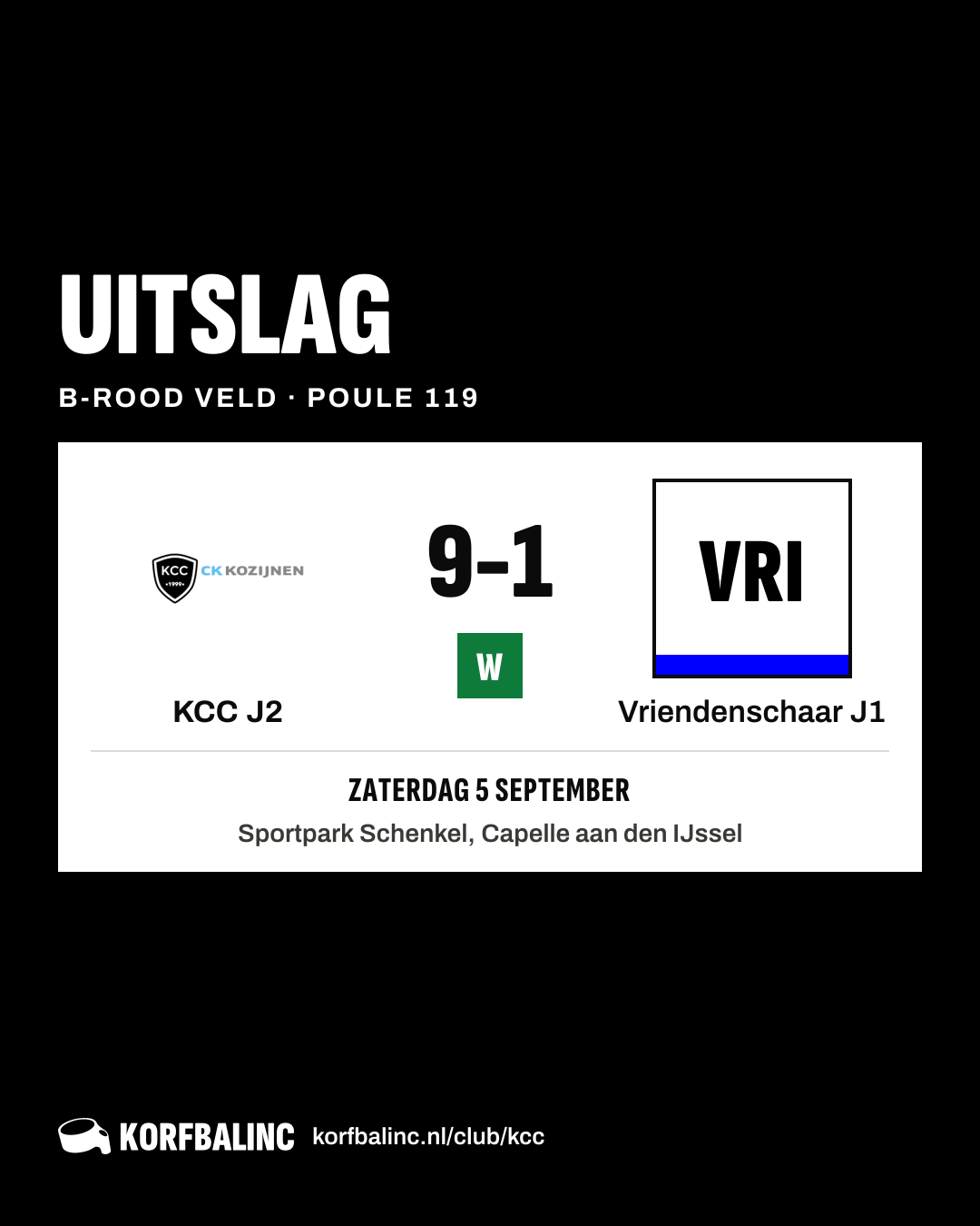 KCC J2 - Vriendenschaar J1