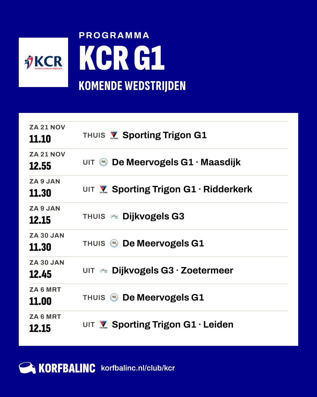 Fixtures KCR G1