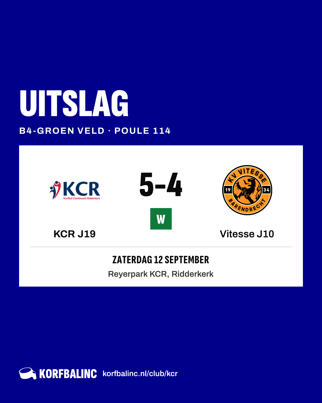 KCR J19 - Vitesse J10