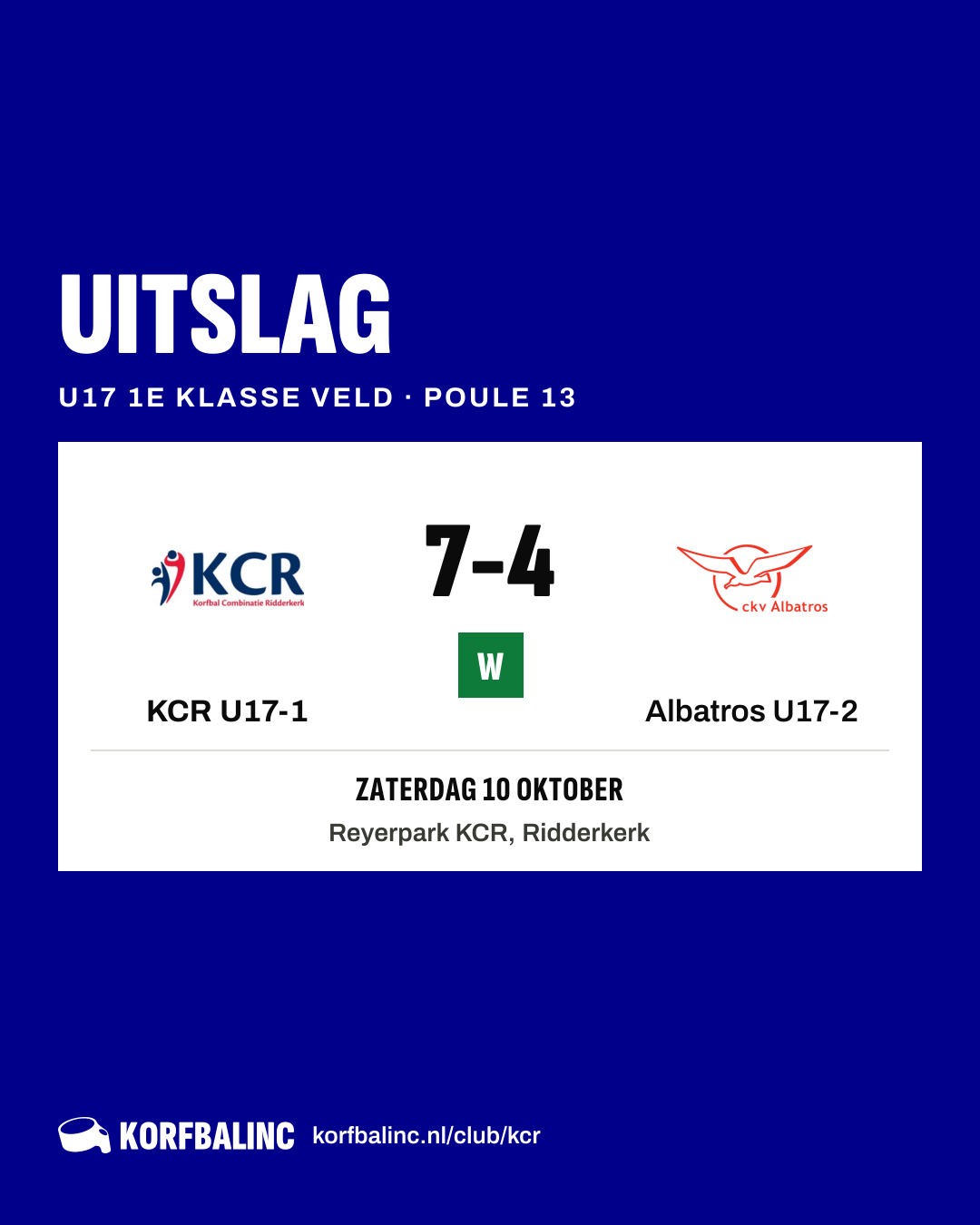 KCR U17-1 - Albatros U17-2