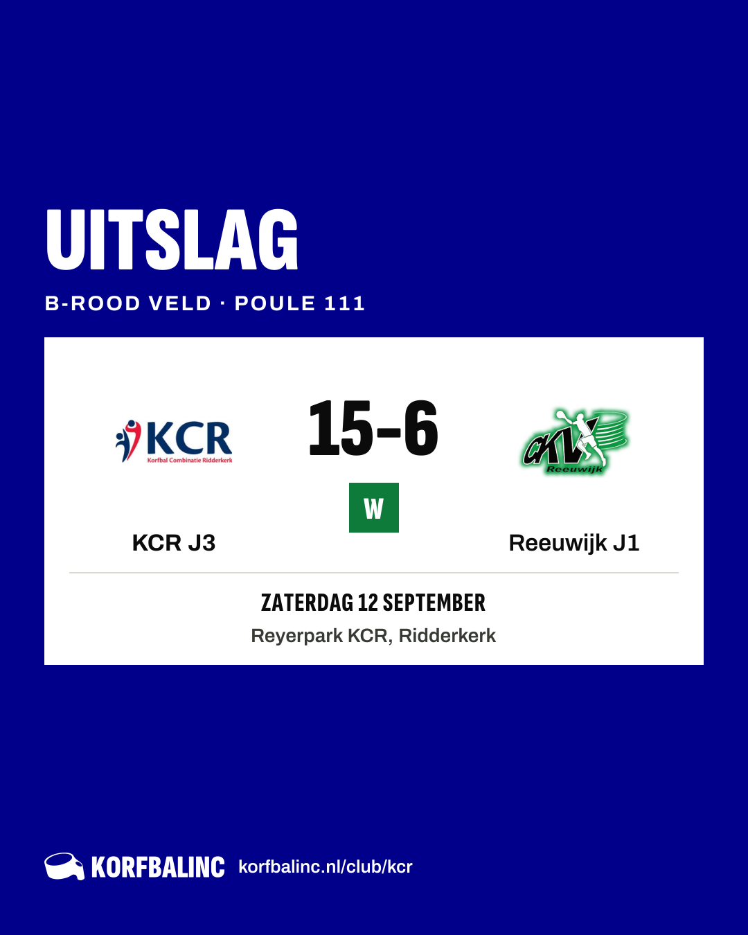 KCR J3 - Reeuwijk J1