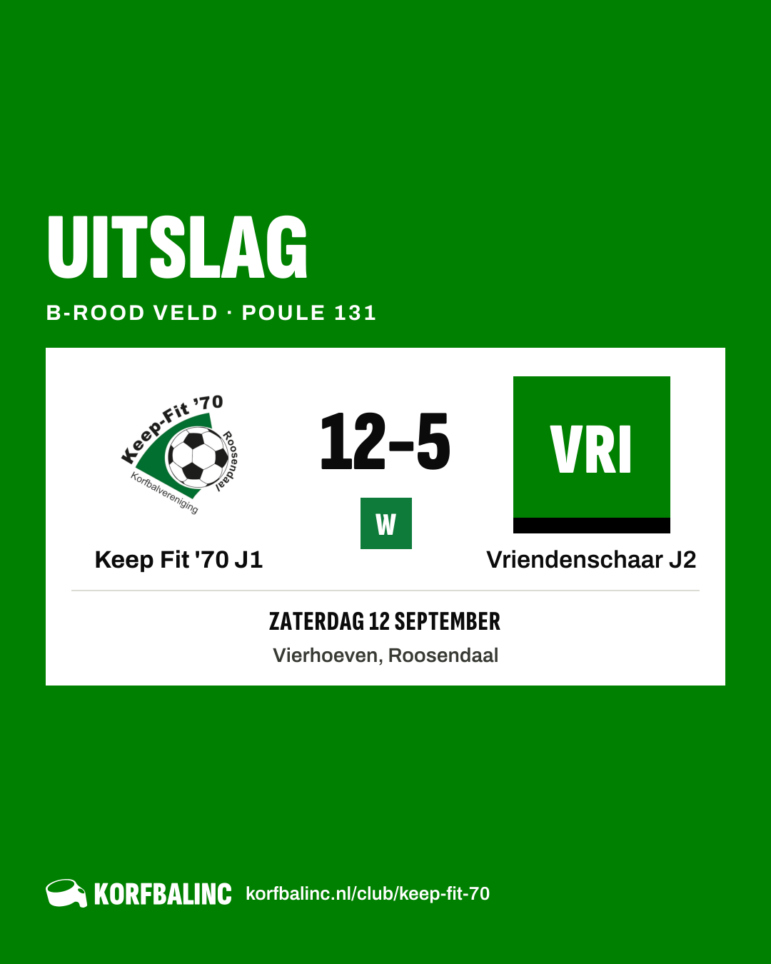 Keep Fit '70 J1 - Vriendenschaar J2