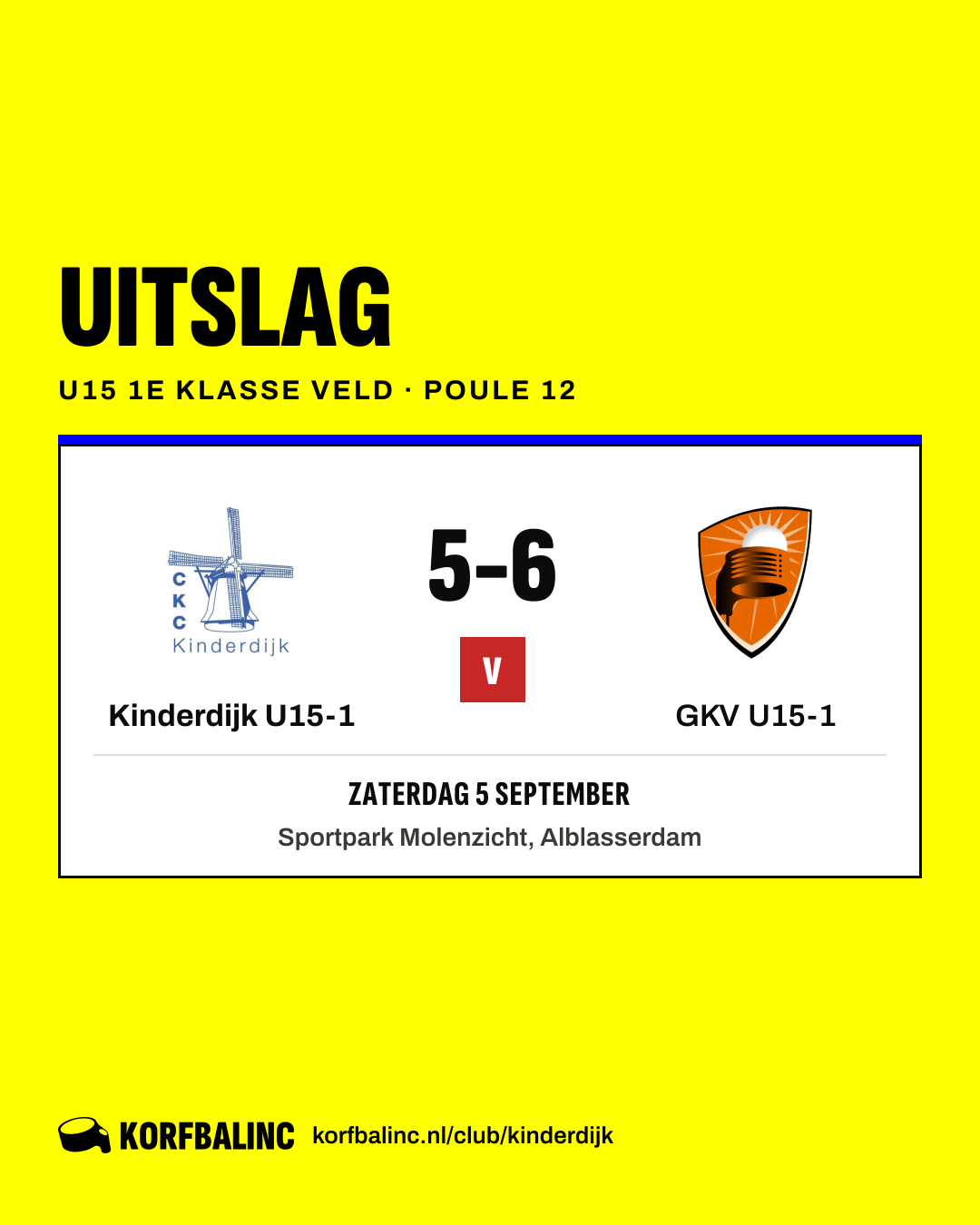 Kinderdijk U15-1 - GKV U15-1