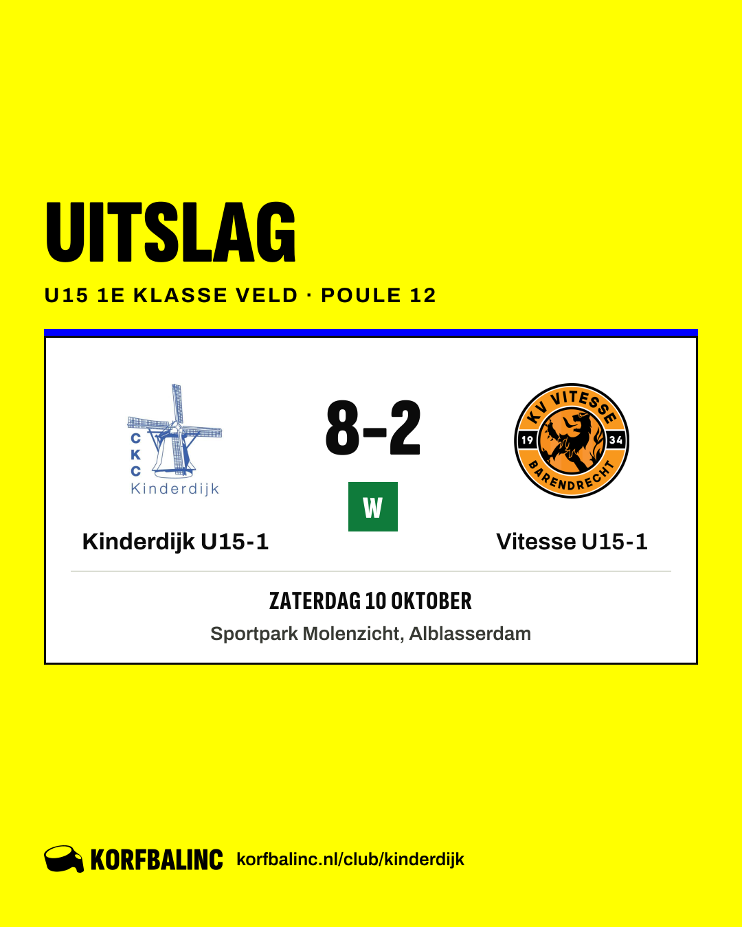Kinderdijk U15-1 - Vitesse U15-1