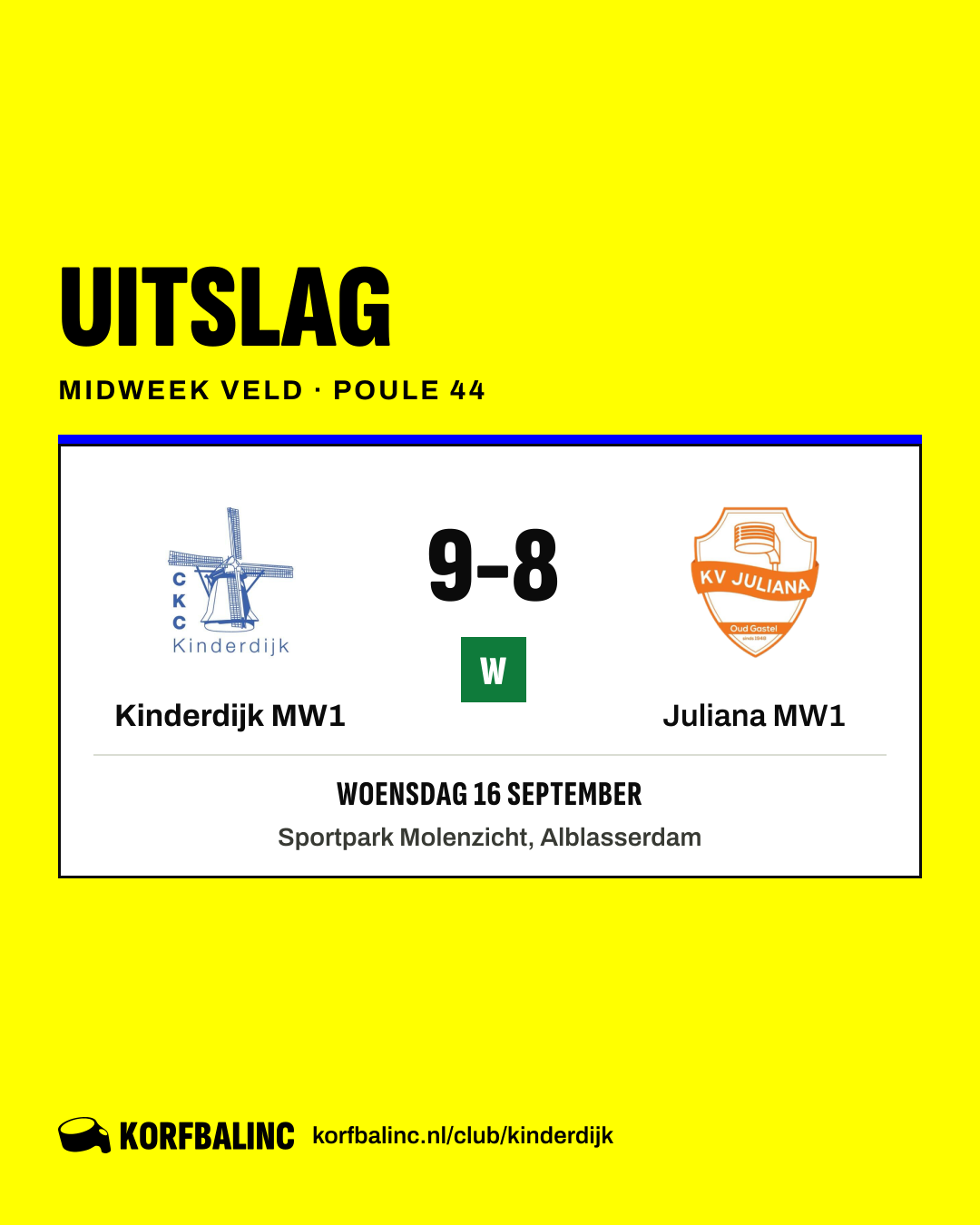 Kinderdijk MW1 - Juliana MW1