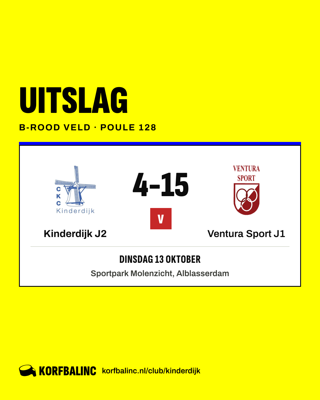 Kinderdijk J2 - Ventura Sport J1