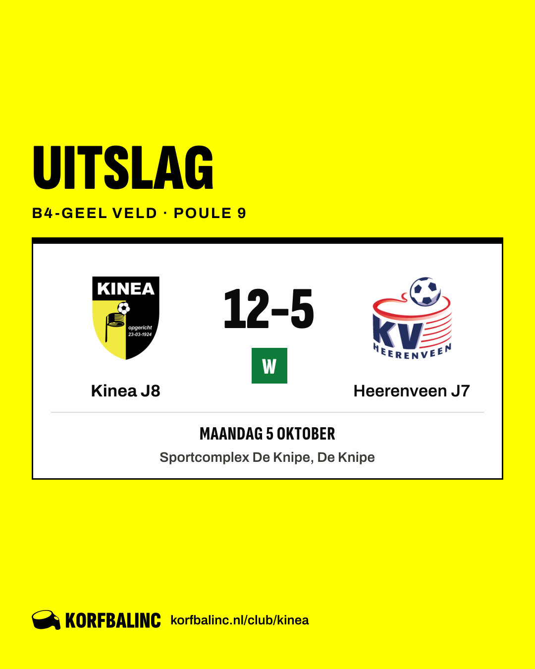 Kinea J8 - Heerenveen J7