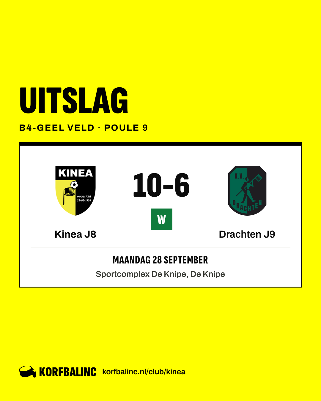 Kinea J8 - Drachten J9