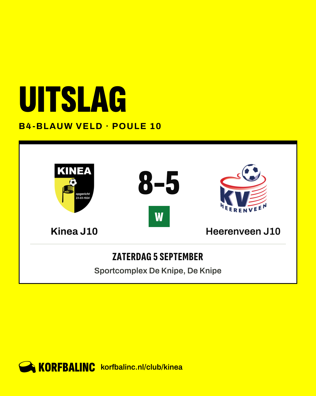Kinea J10 - Heerenveen J10