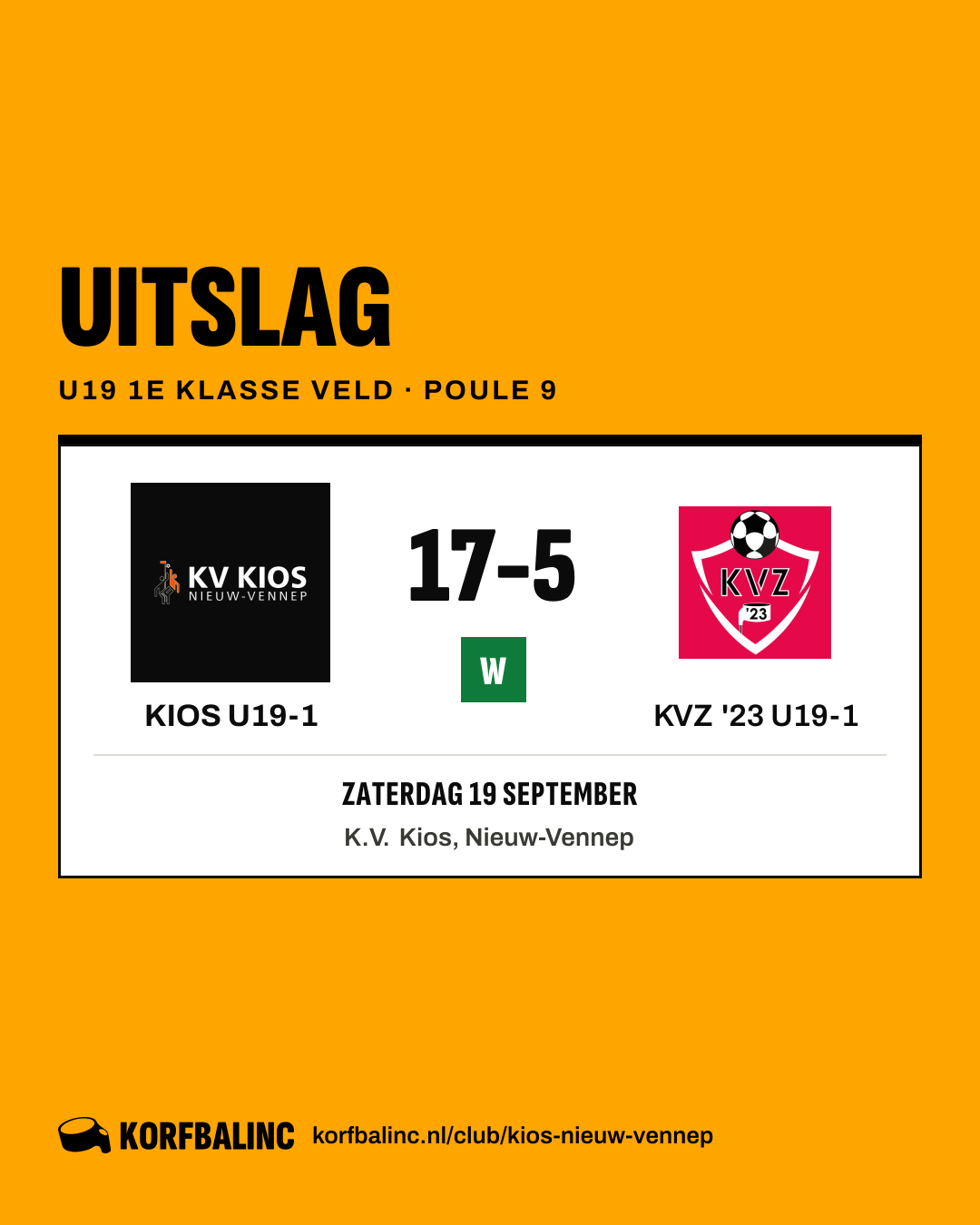 KIOS U19-1 - KVZ '23 U19-1