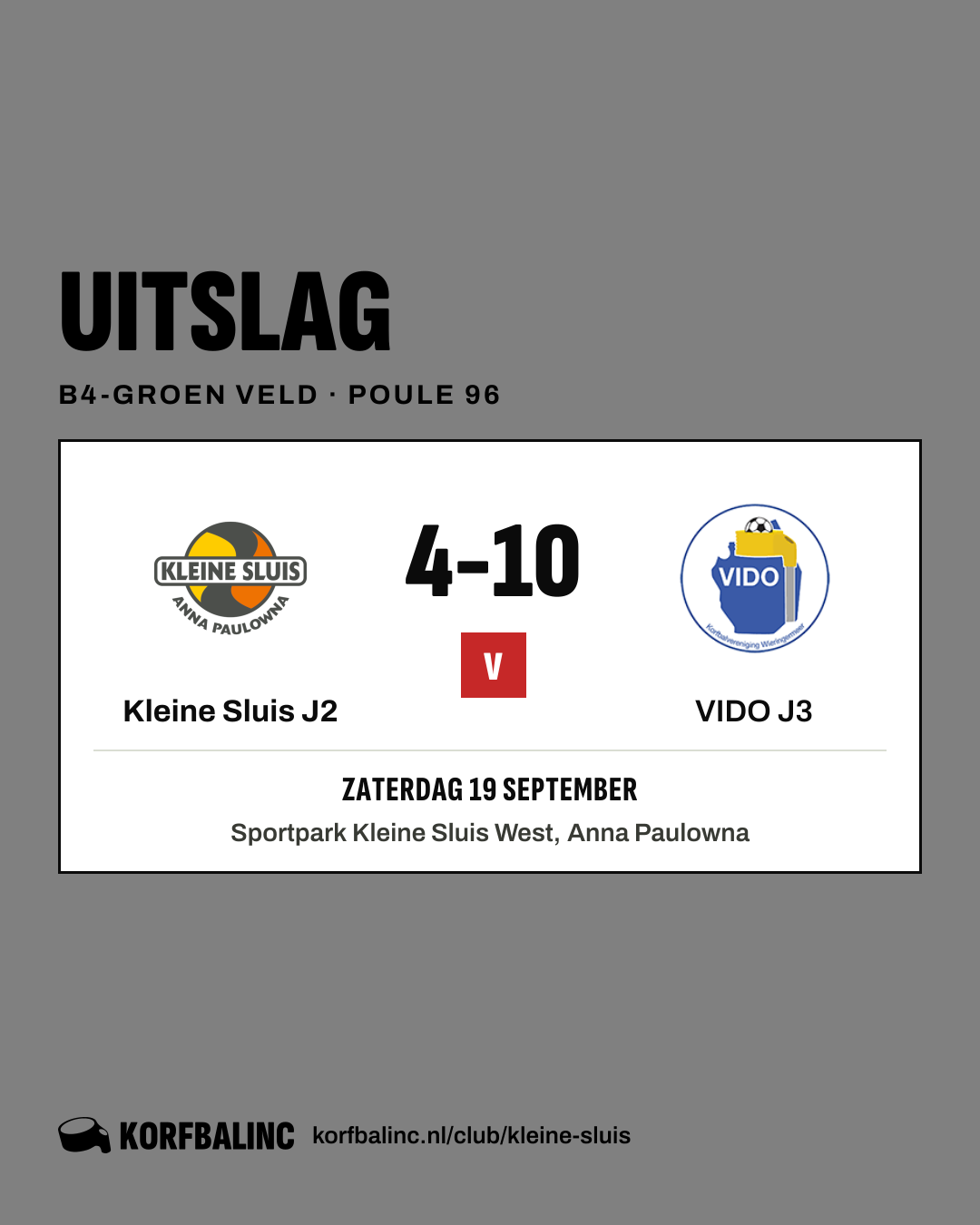 Kleine Sluis J2 - VIDO J3