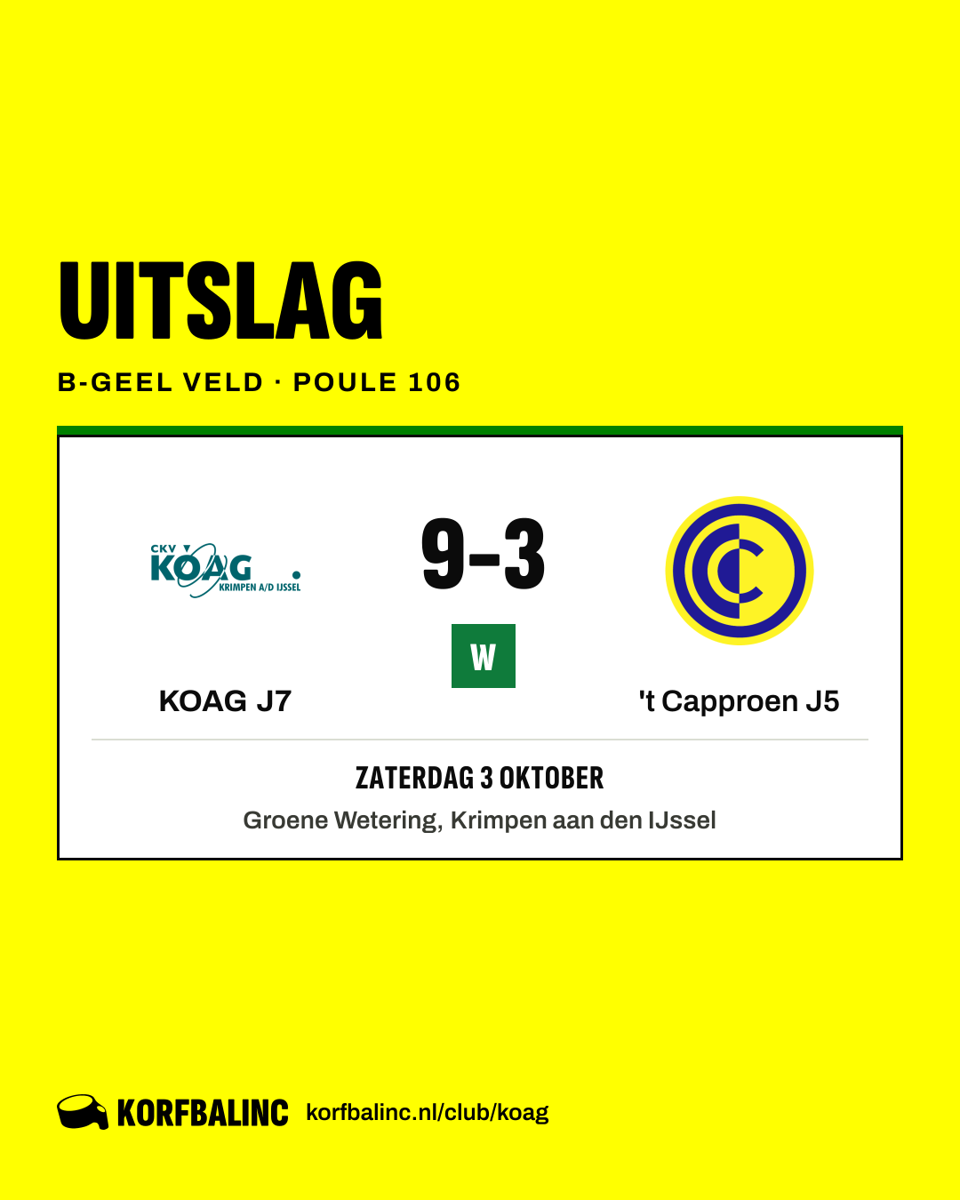KOAG J7 - 't Capproen J5