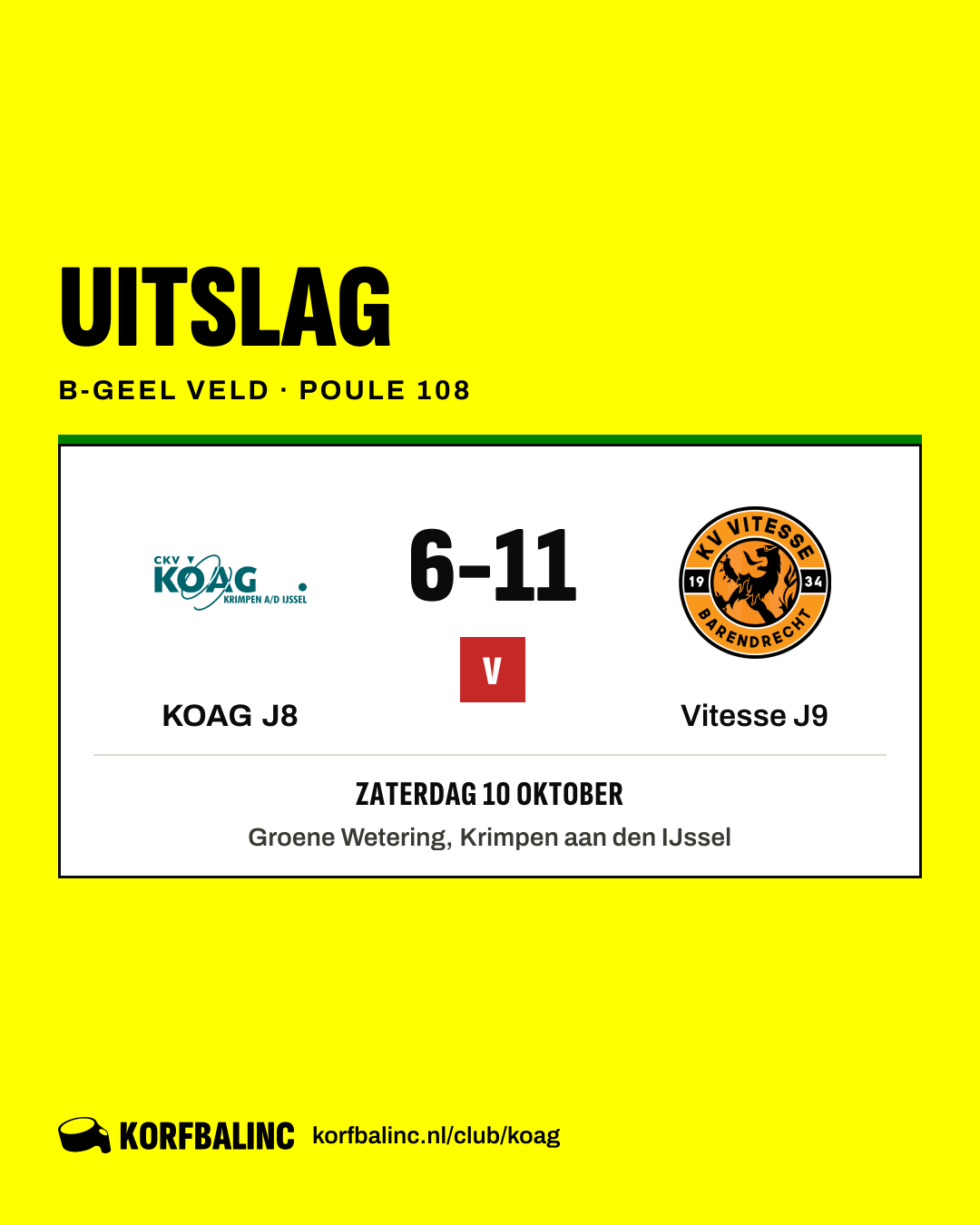 KOAG J8 - Vitesse J9