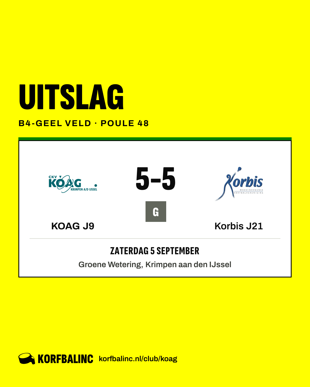 KOAG J9 - Korbis J21