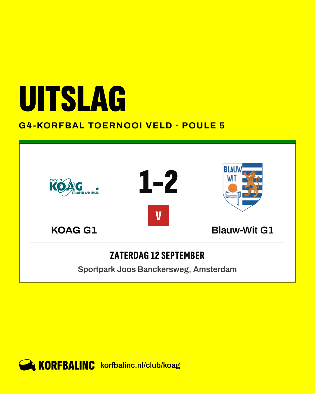 KOAG G1 - Blauw-Wit G1