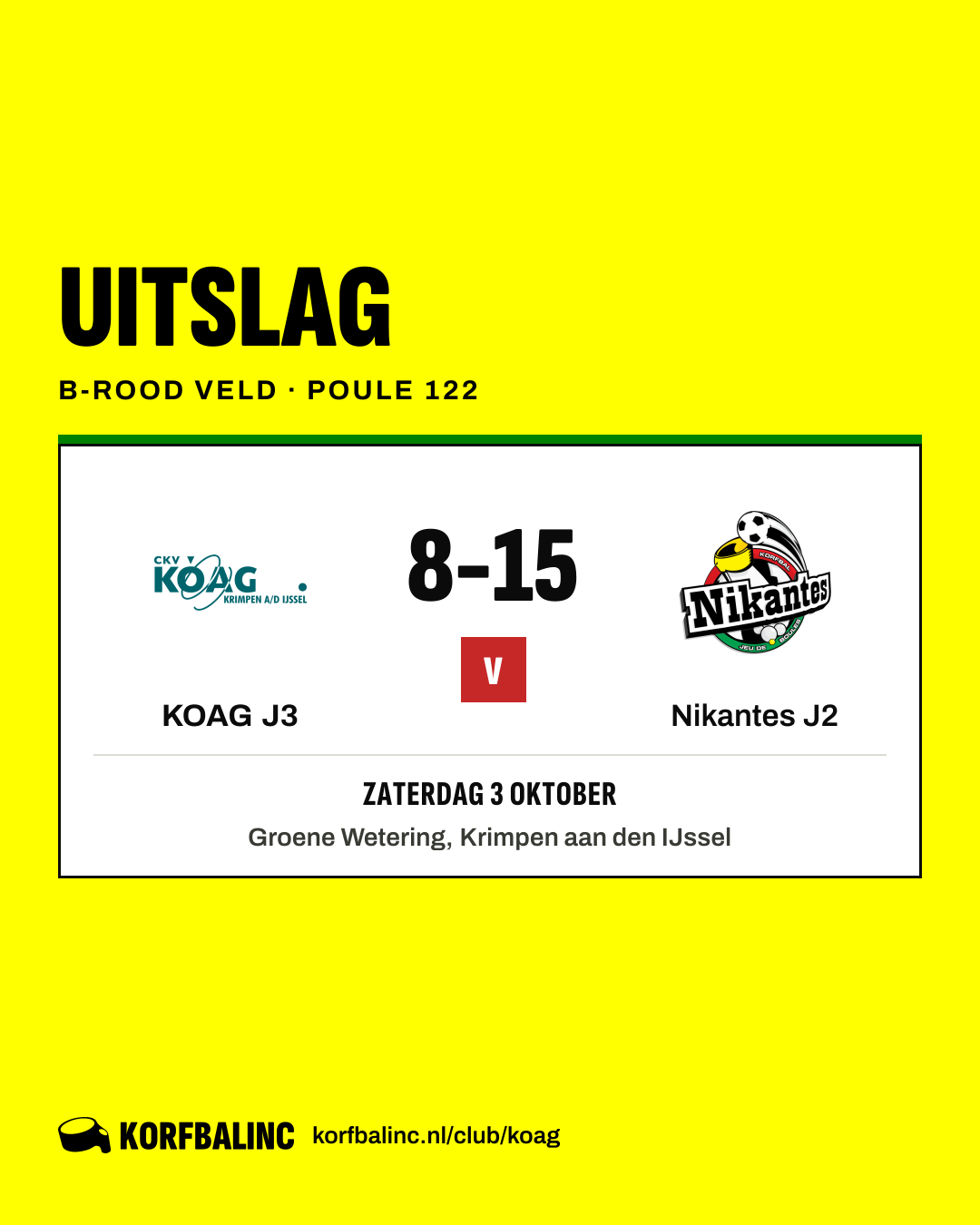 KOAG J3 - Nikantes J2