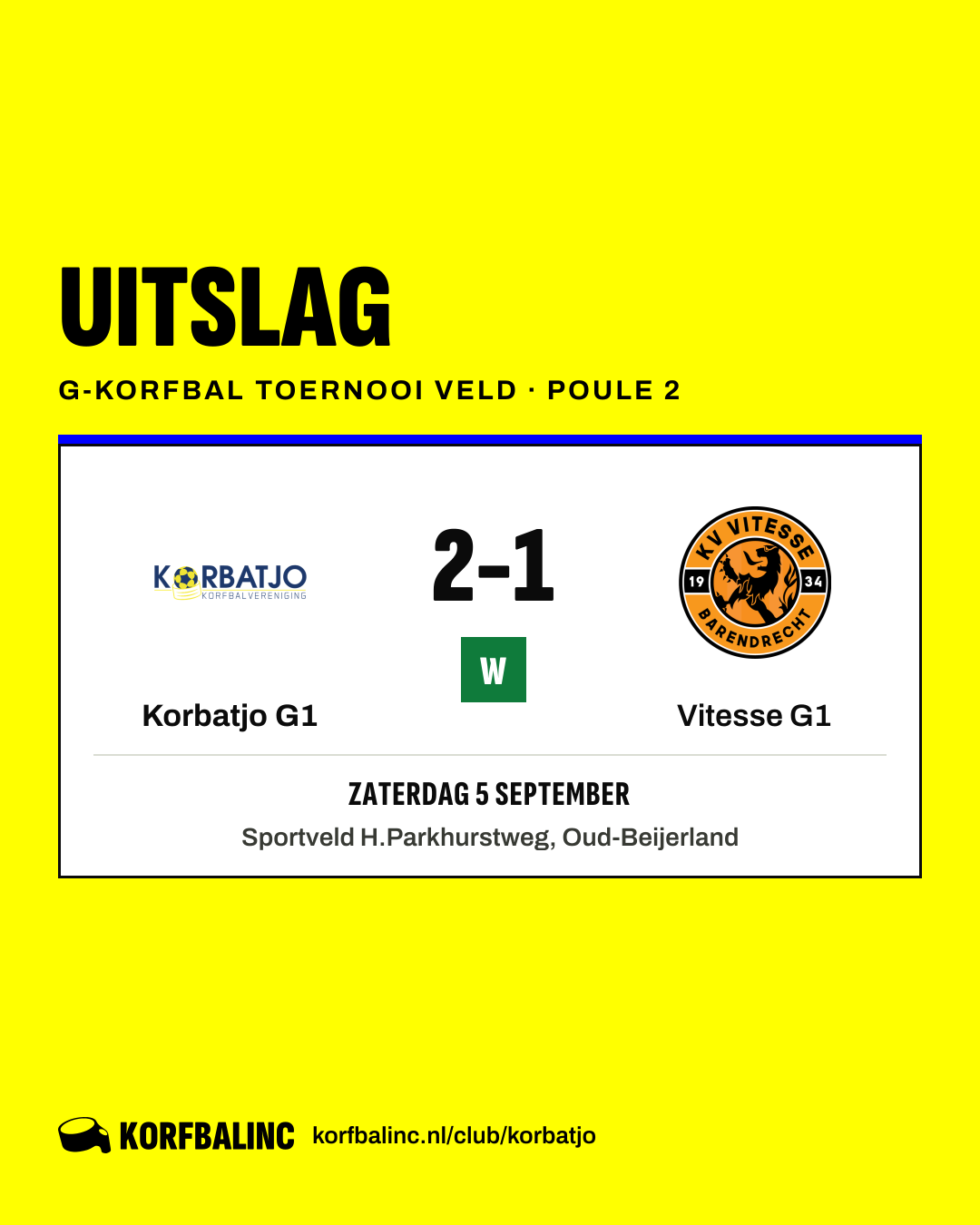 Korbatjo G1 - Vitesse G1