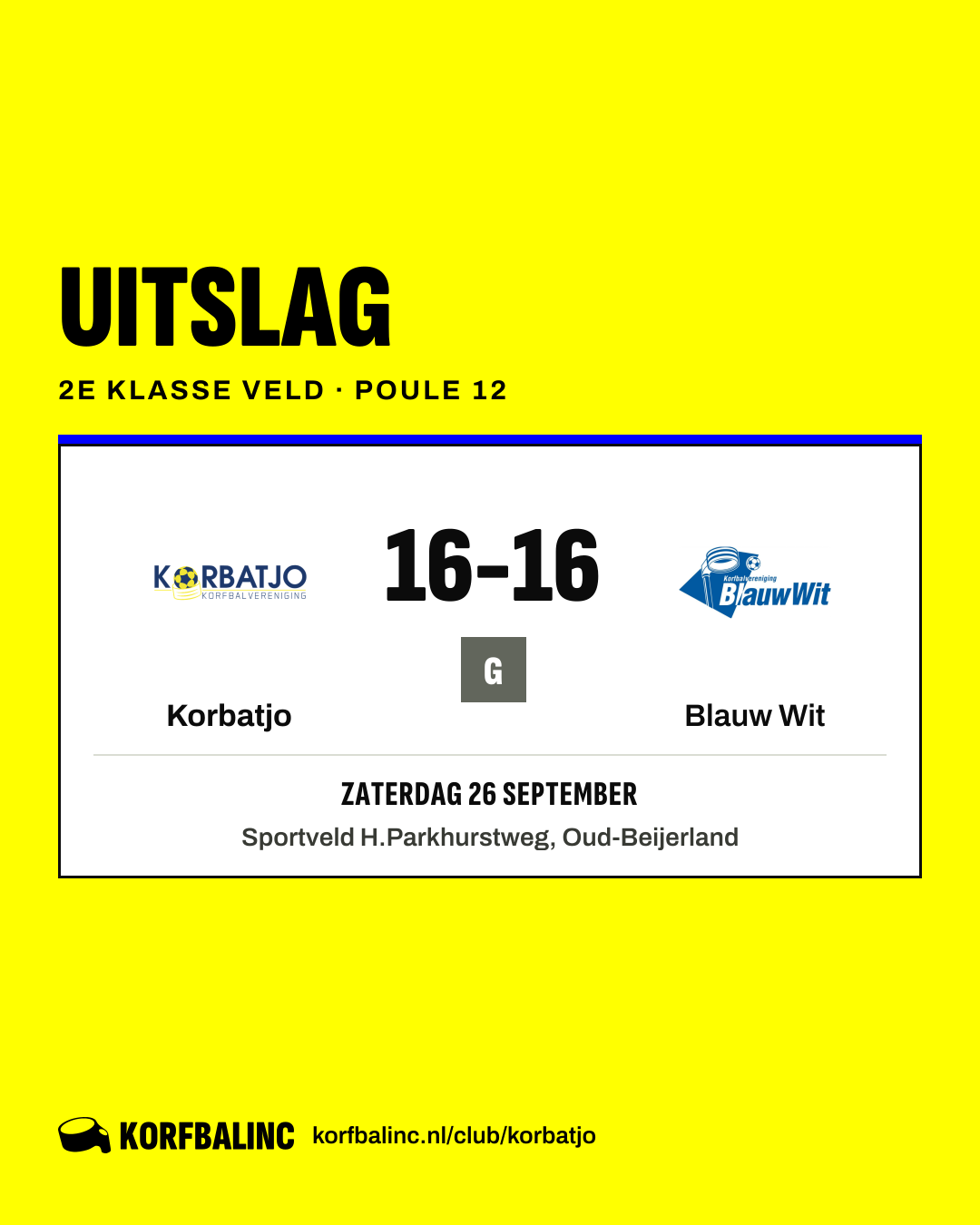 Korbatjo - Blauw Wit