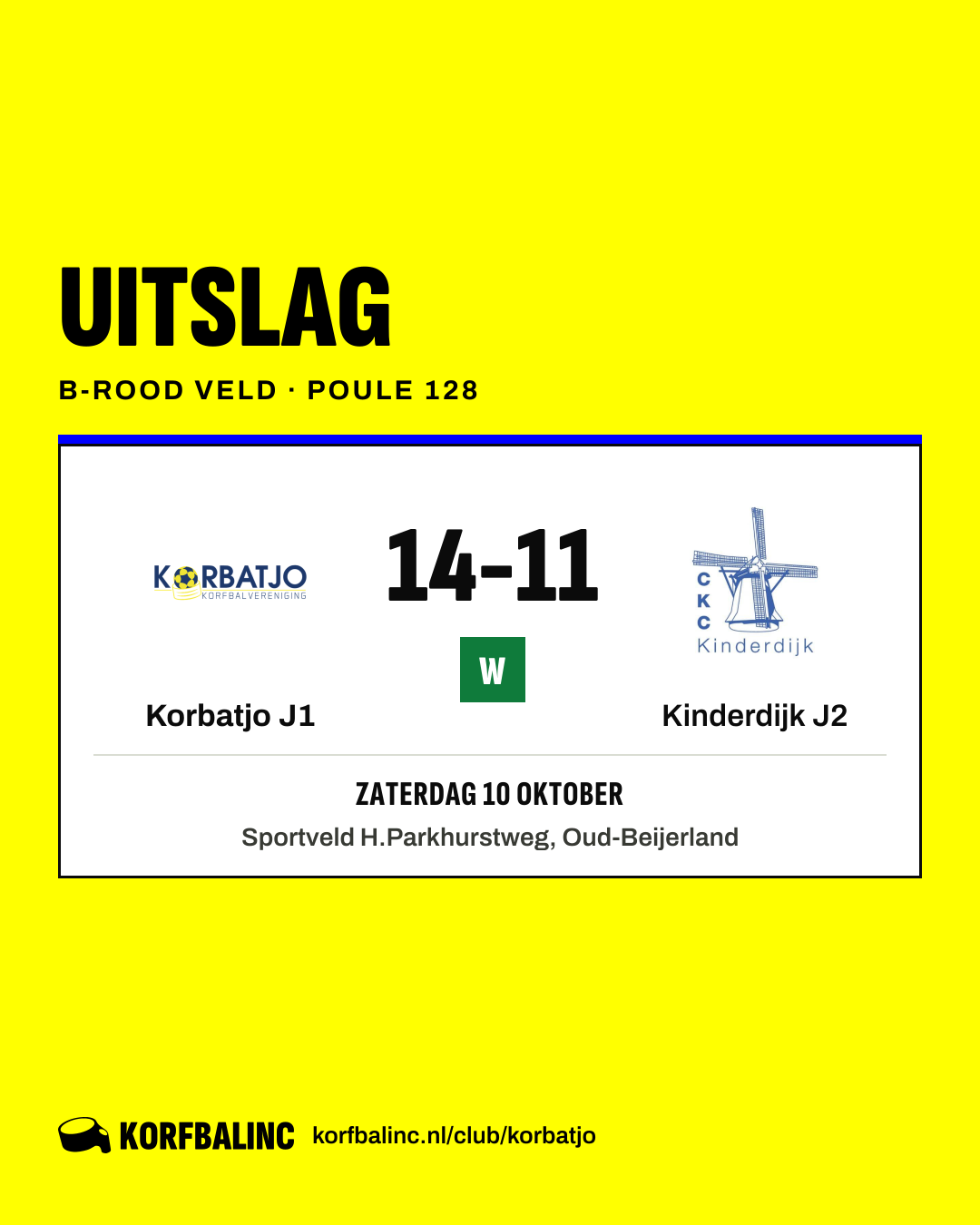 Korbatjo J1 - Kinderdijk J2