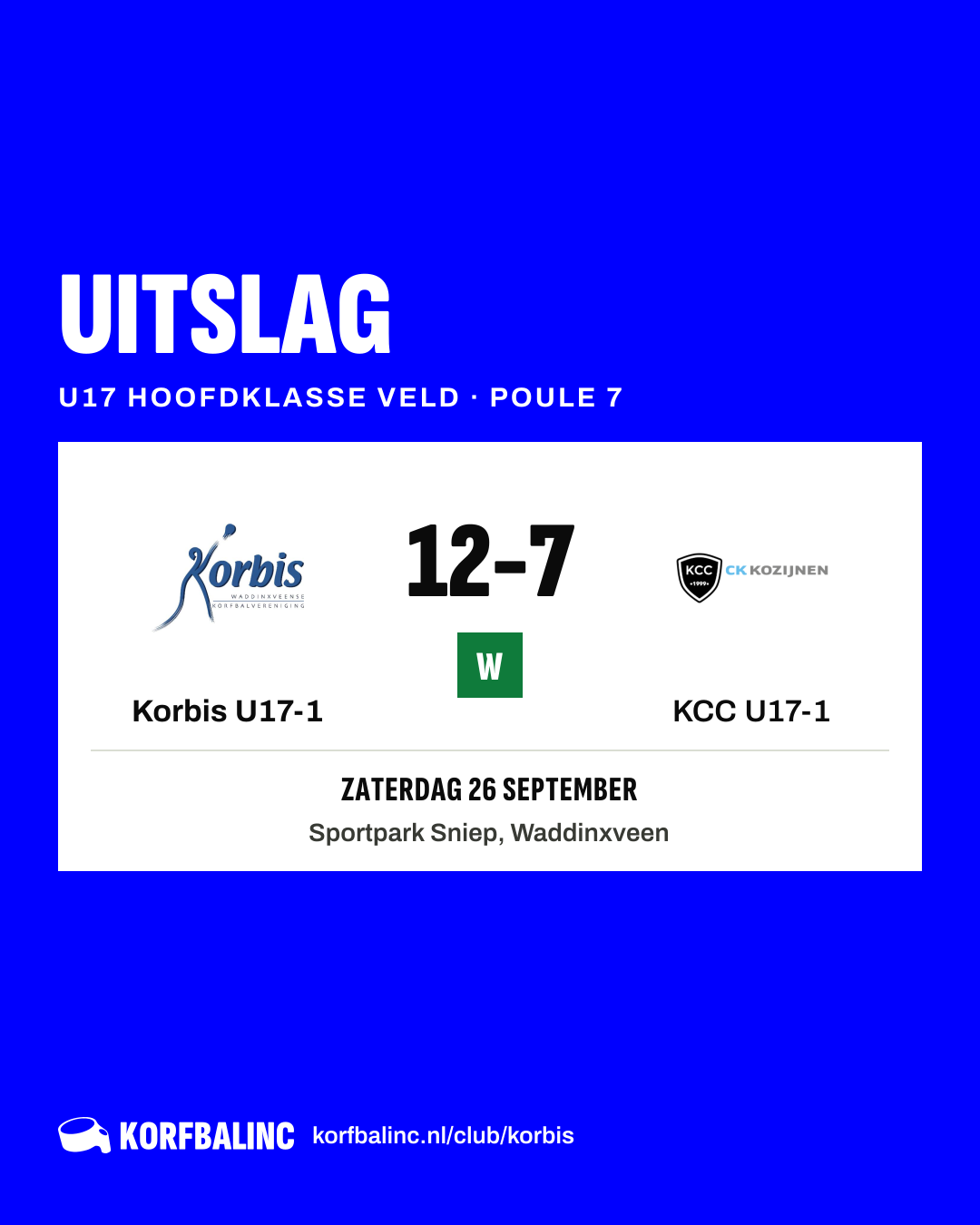 Korbis U17-1 - KCC U17-1
