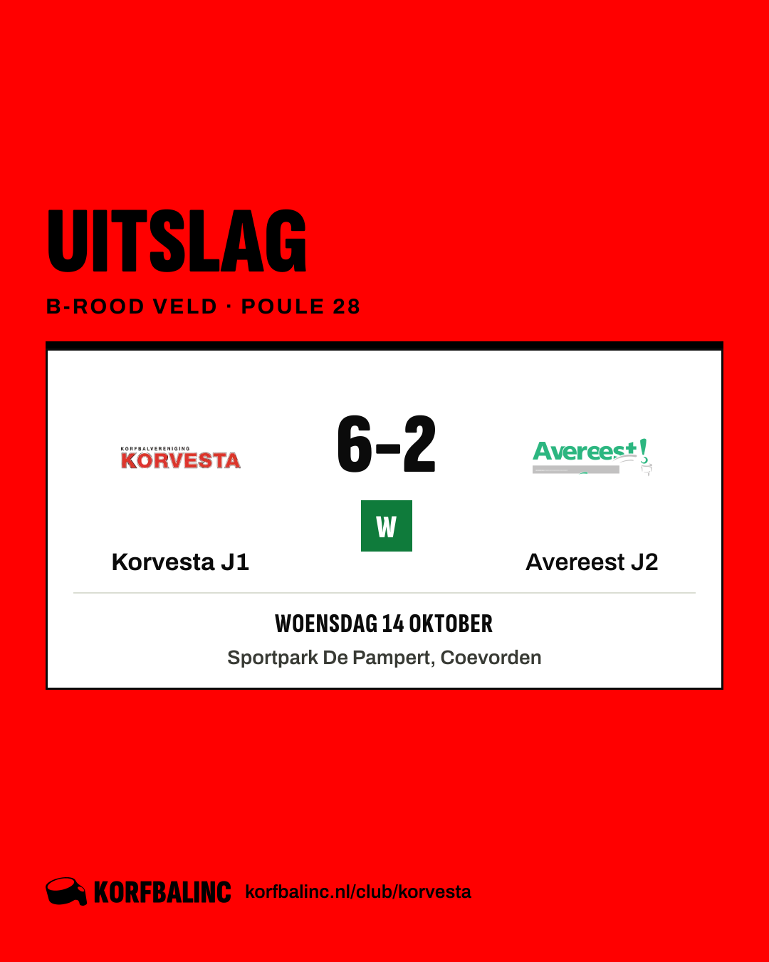 Korvesta J1 - Avereest J2