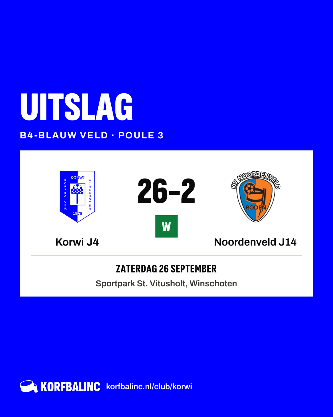 Korwi J4 - Noordenveld J14