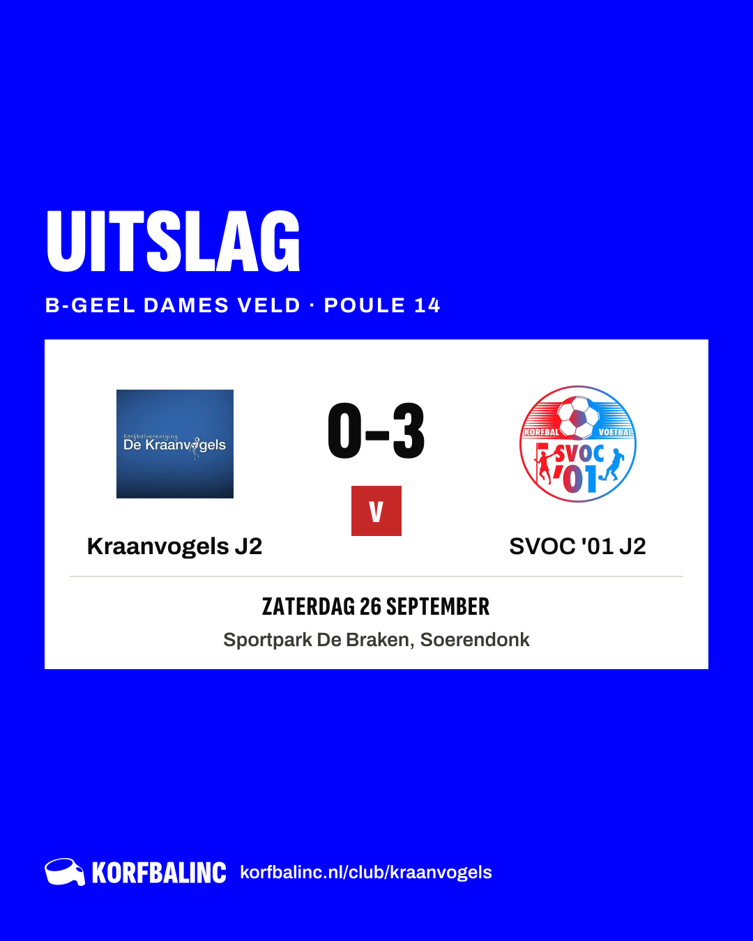 Kraanvogels J2 - SVOC '01 J2