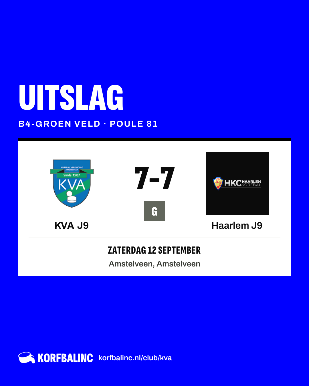 KVA J9 - Haarlem J9
