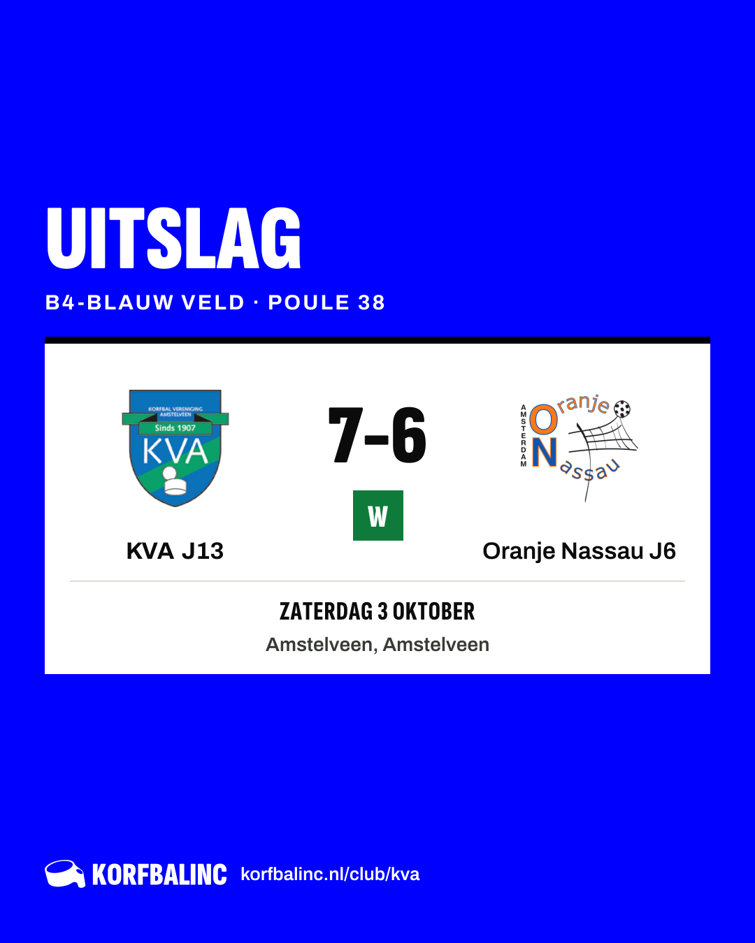KVA J13 - Oranje Nassau J6