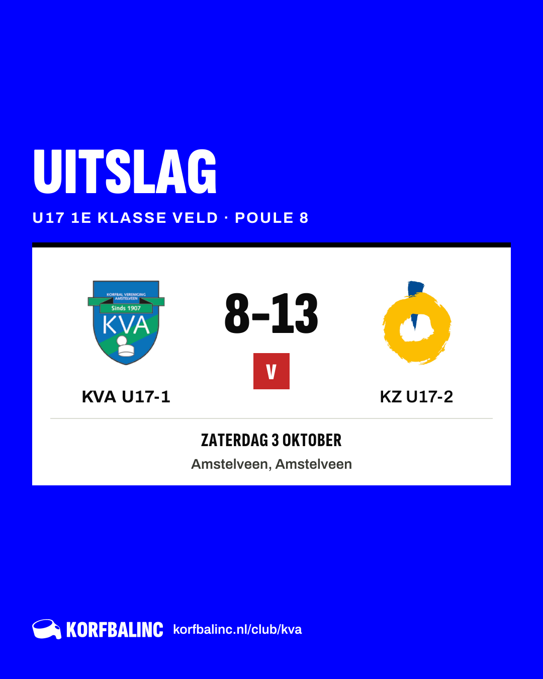KVA U17-1 - KZ U17-2
