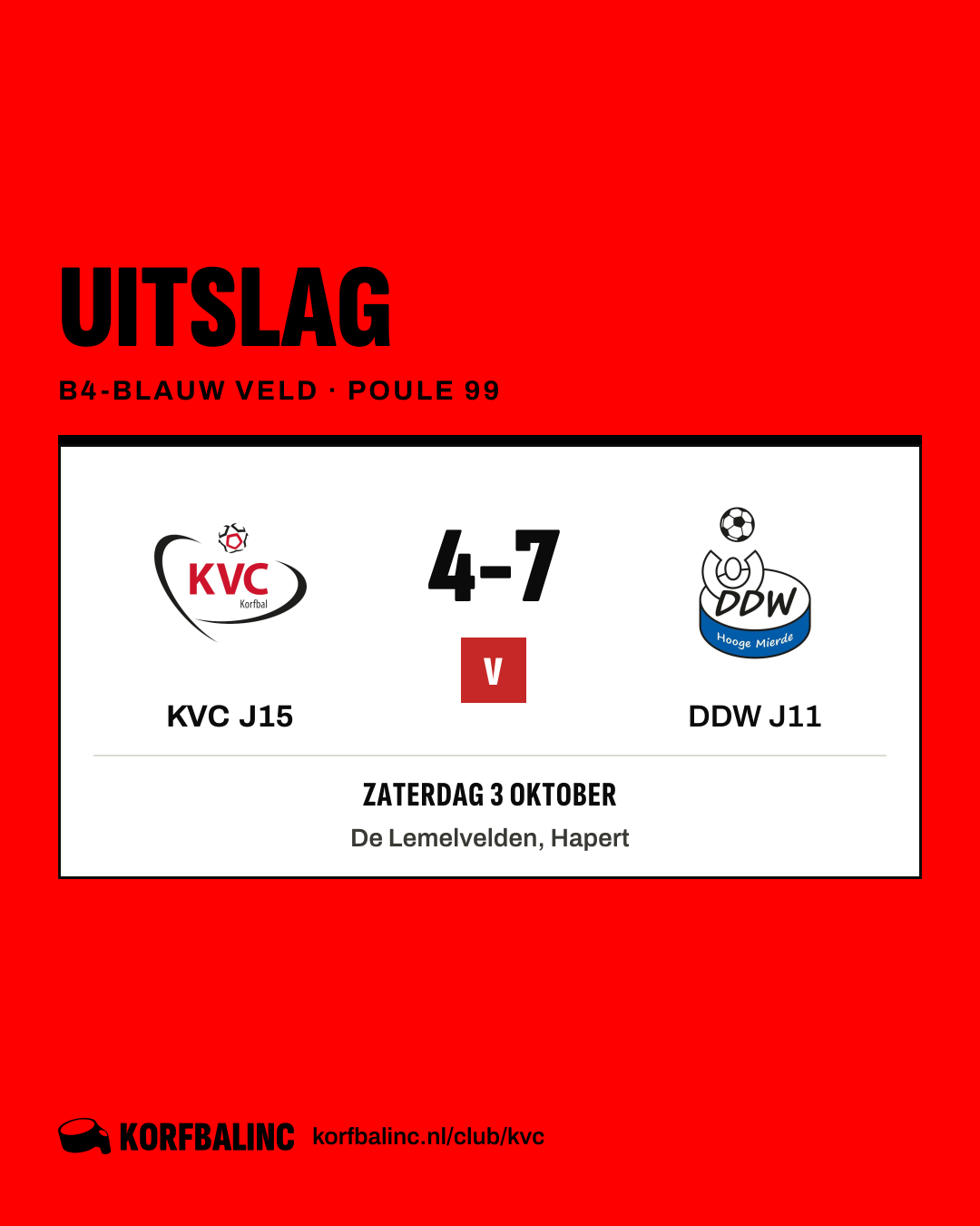 KVC J15 - DDW J11