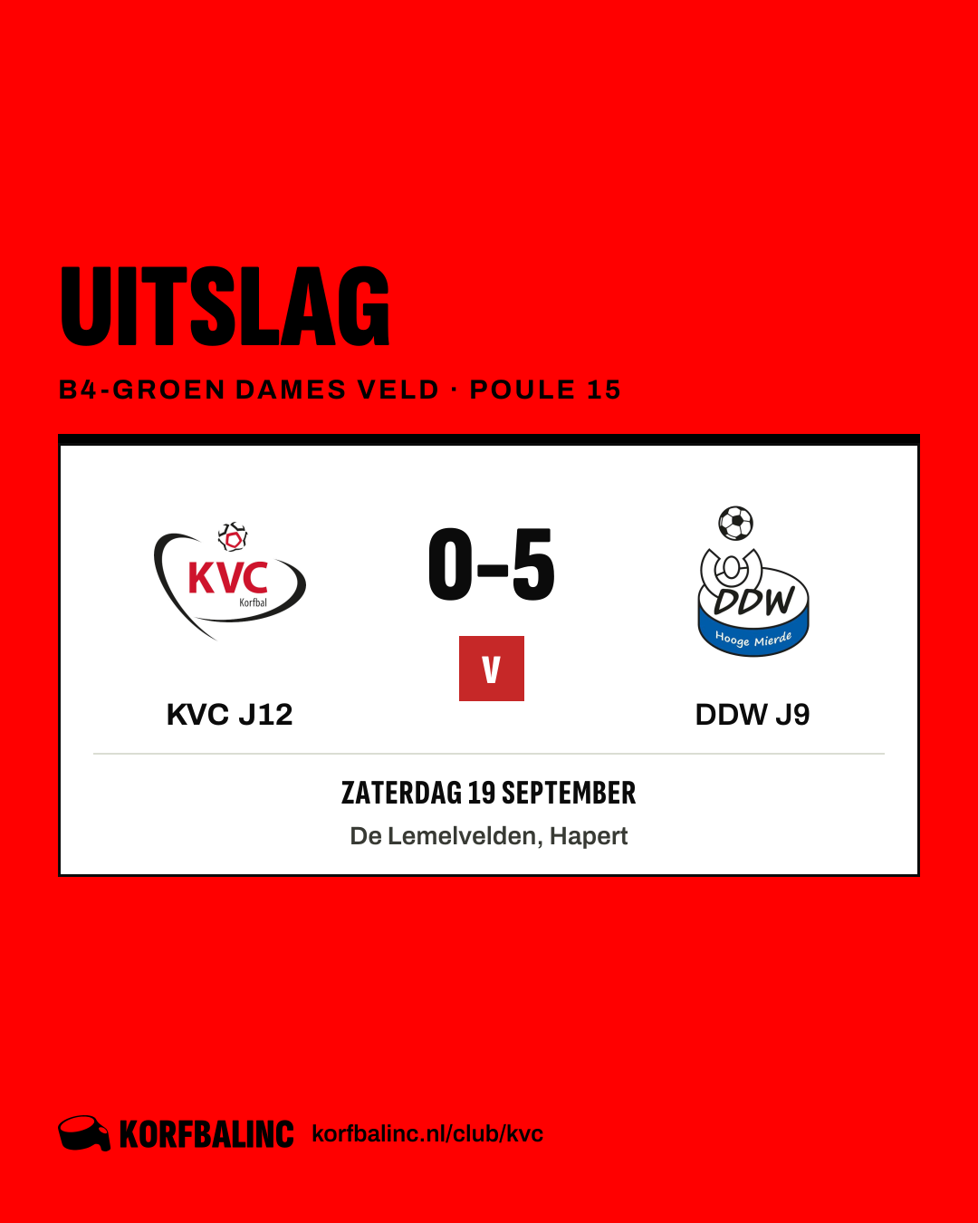 KVC J12 - DDW J9