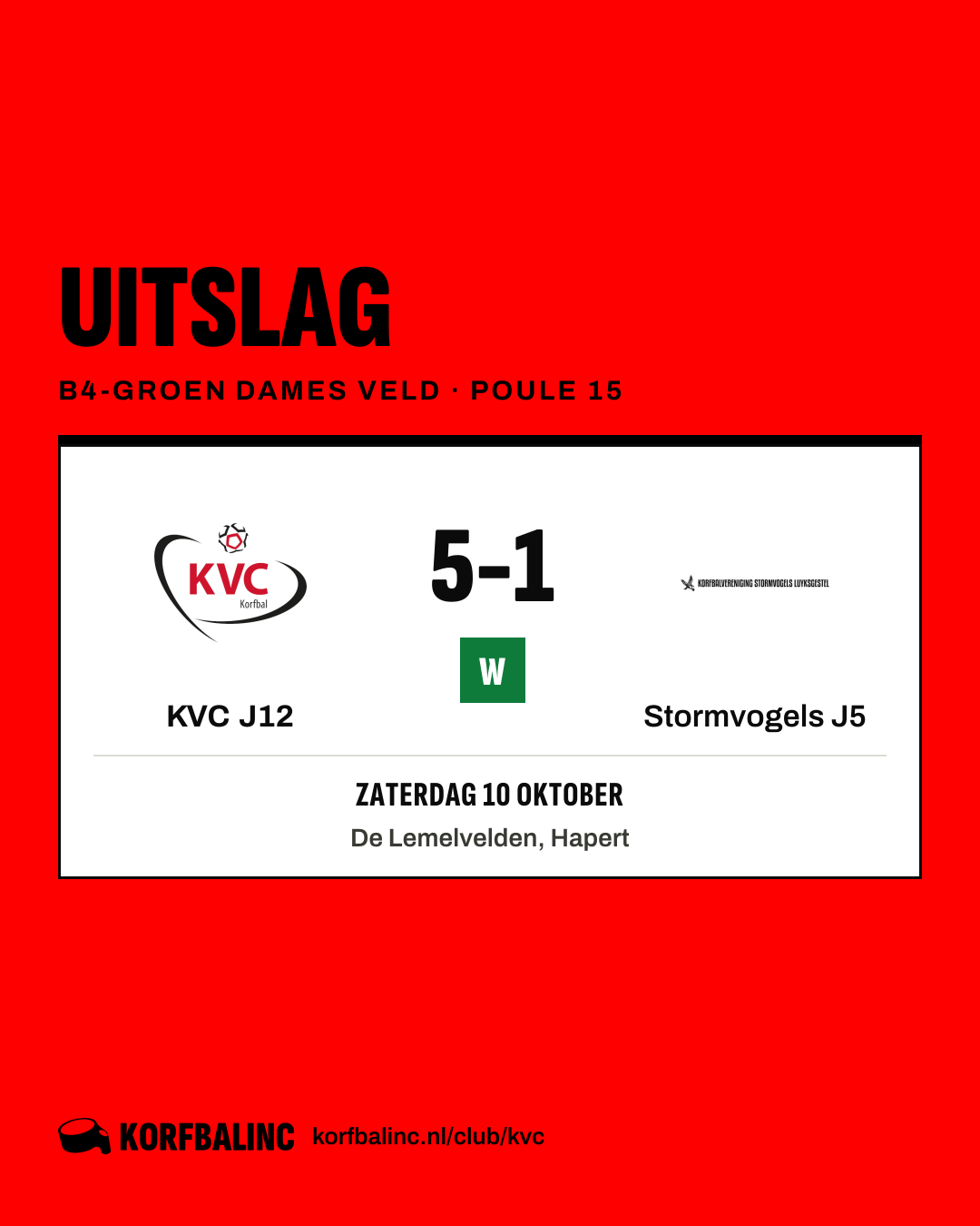 KVC J12 - Stormvogels J5